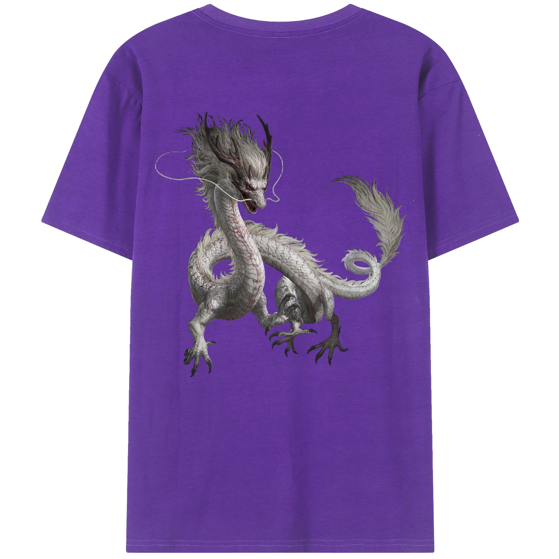 （画像用） Ne Zha 2 ナタ 魔童の大暴れ 綿100％ メンズ半袖Tシャツ（バックプリント） 通気性