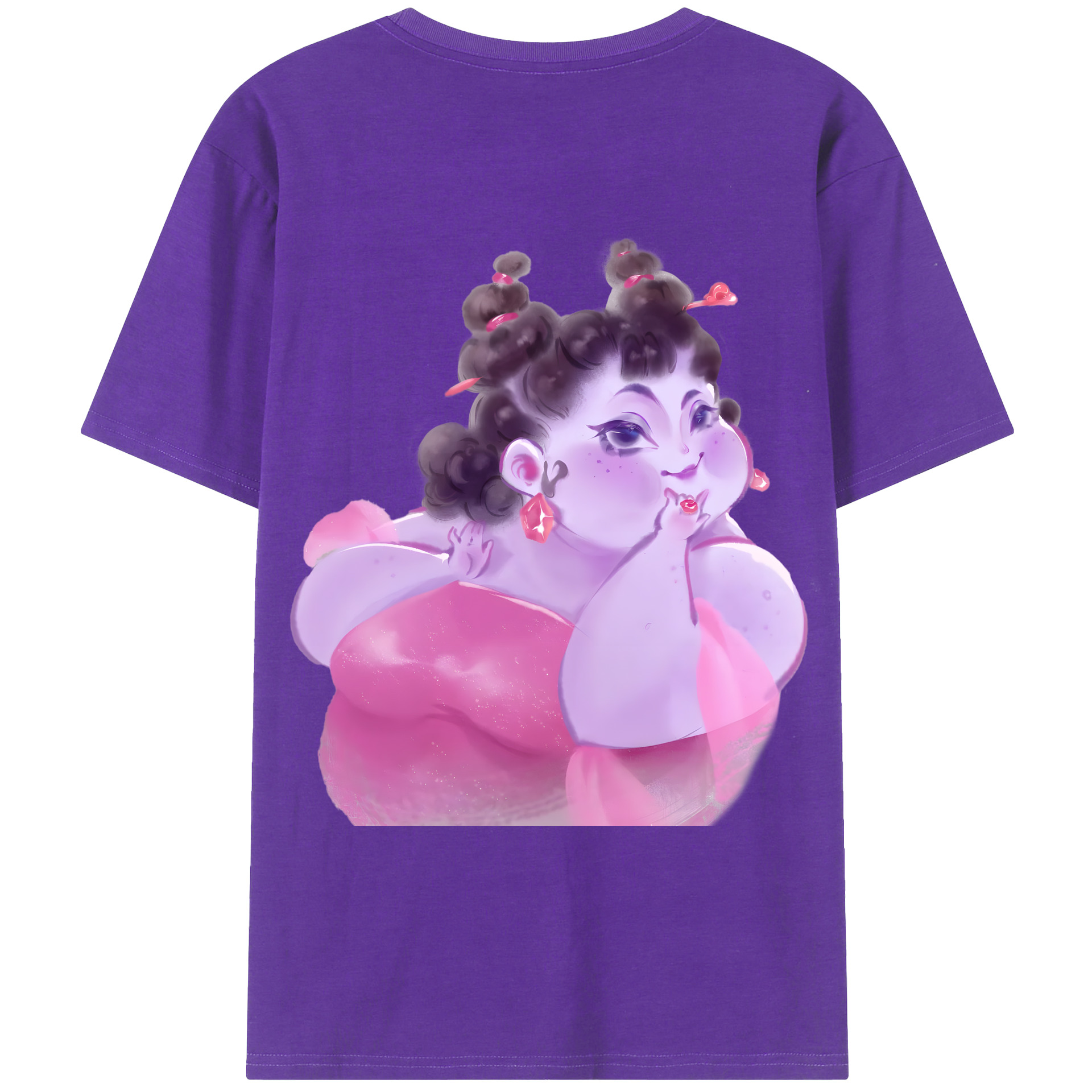 （画像用） Ne Zha 2 ナタ 魔童の大暴れ 綿100％ メンズ半袖Tシャツ（バックプリント） 通気性