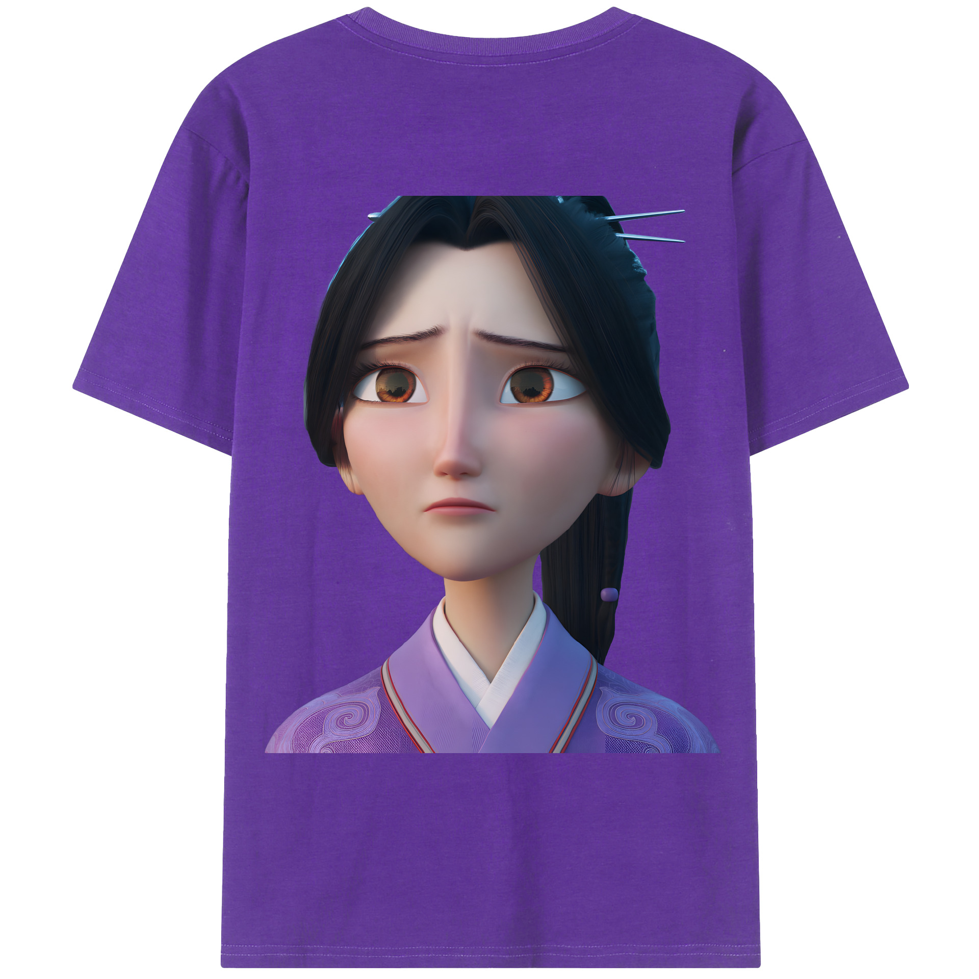 （画像用） Ne Zha 2 ナタ 魔童の大暴れ 綿100％ メンズ半袖Tシャツ（バックプリント） 通気性