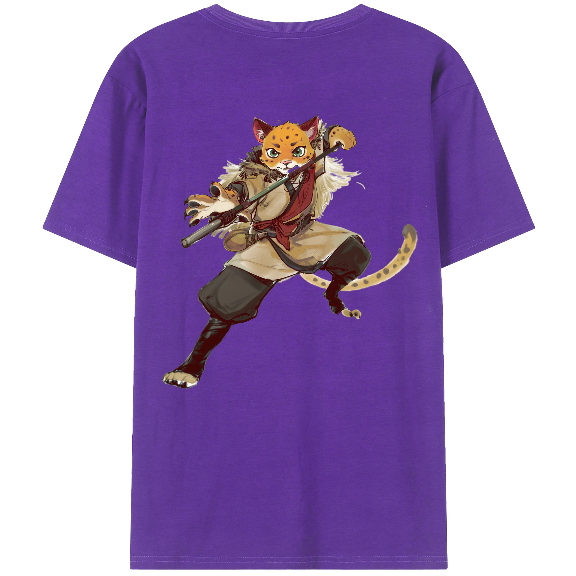 （画像用） Ne Zha 2 ナタ 魔童の大暴れ 綿100％ メンズ半袖Tシャツ（バックプリント） 通気性