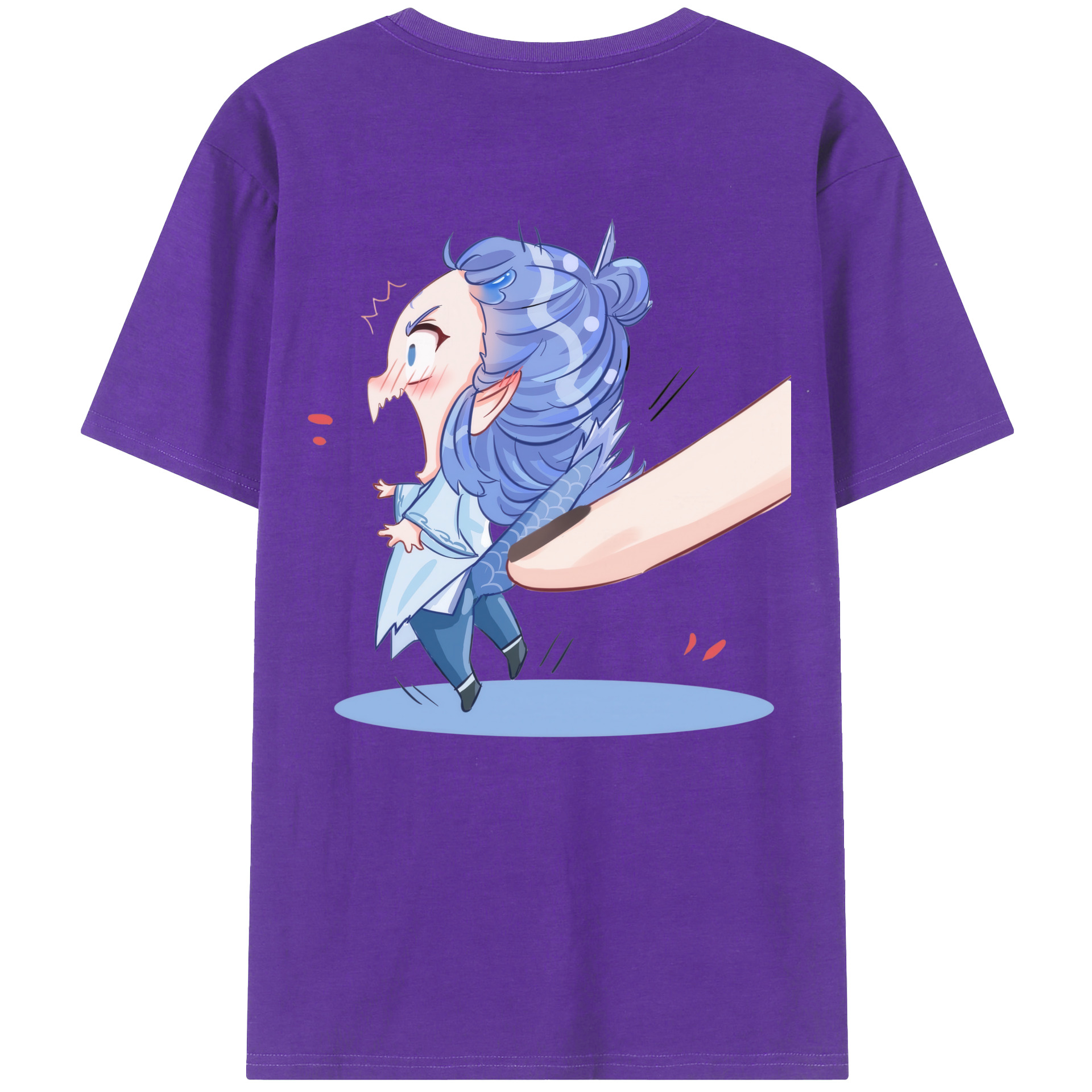 （画像用） Ne Zha 2 ナタ 魔童の大暴れ 綿100％ メンズ半袖Tシャツ（バックプリント） 通気性