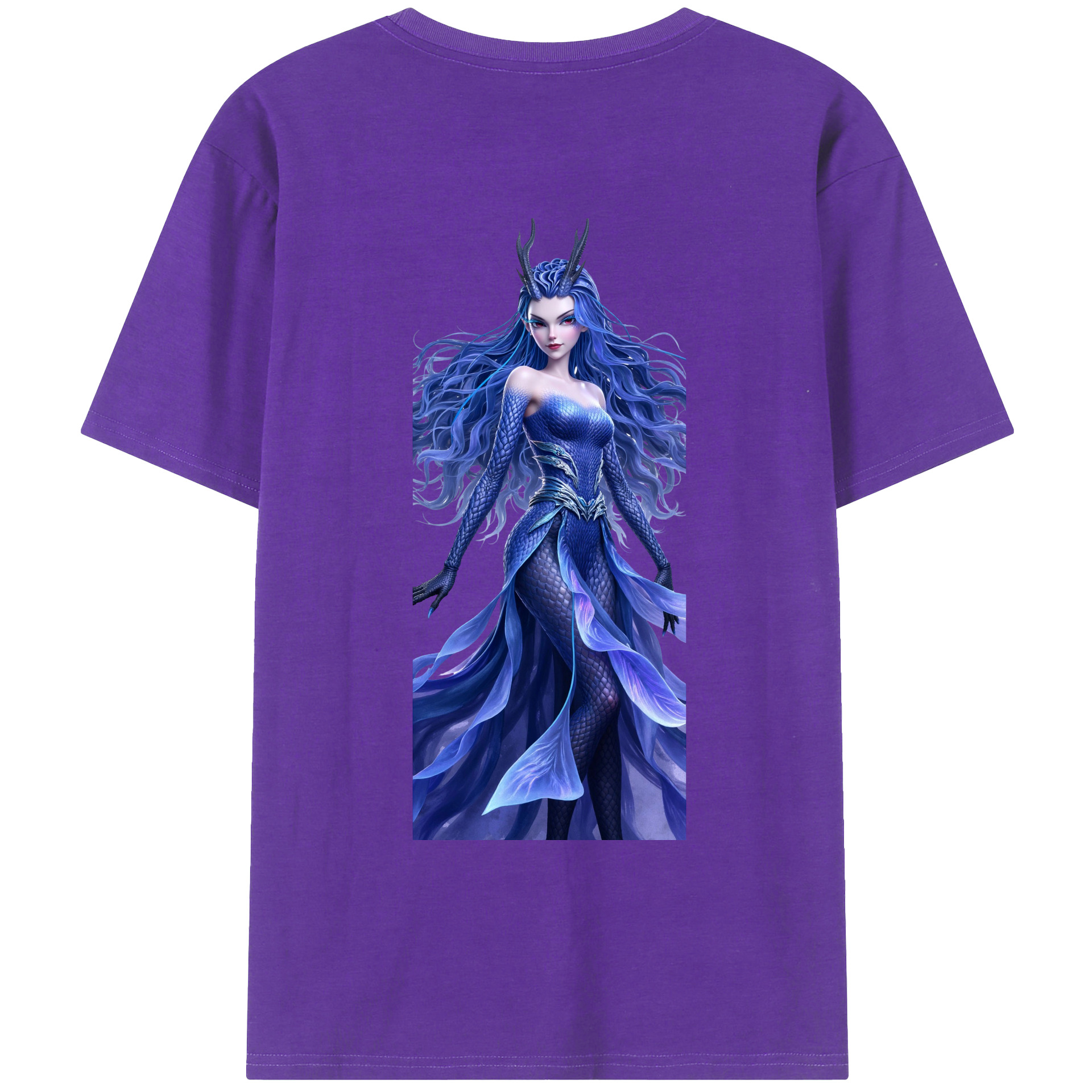 （画像用） Ne Zha 2 ナタ 魔童の大暴れ 綿100％ メンズ半袖Tシャツ（バックプリント） 通気性
