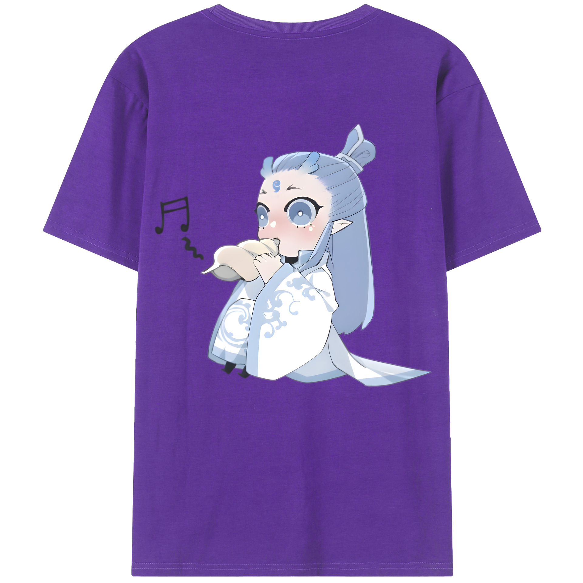 （画像用） Ne Zha 2 ナタ 魔童の大暴れ 綿100％ メンズ半袖Tシャツ（バックプリント） 通気性