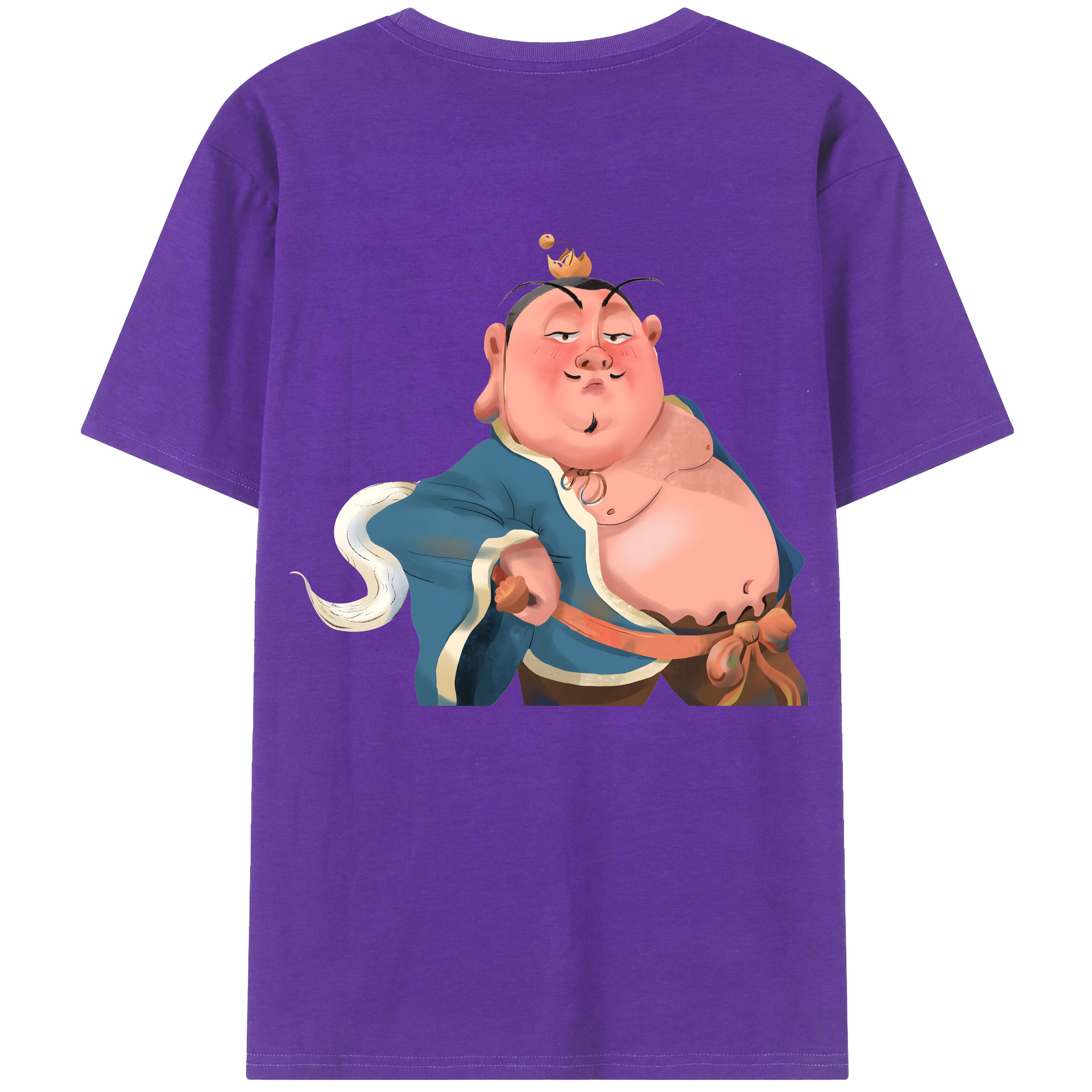（画像用） Ne Zha 2 ナタ 魔童の大暴れ 綿100％ メンズ半袖Tシャツ（バックプリント） 通気性