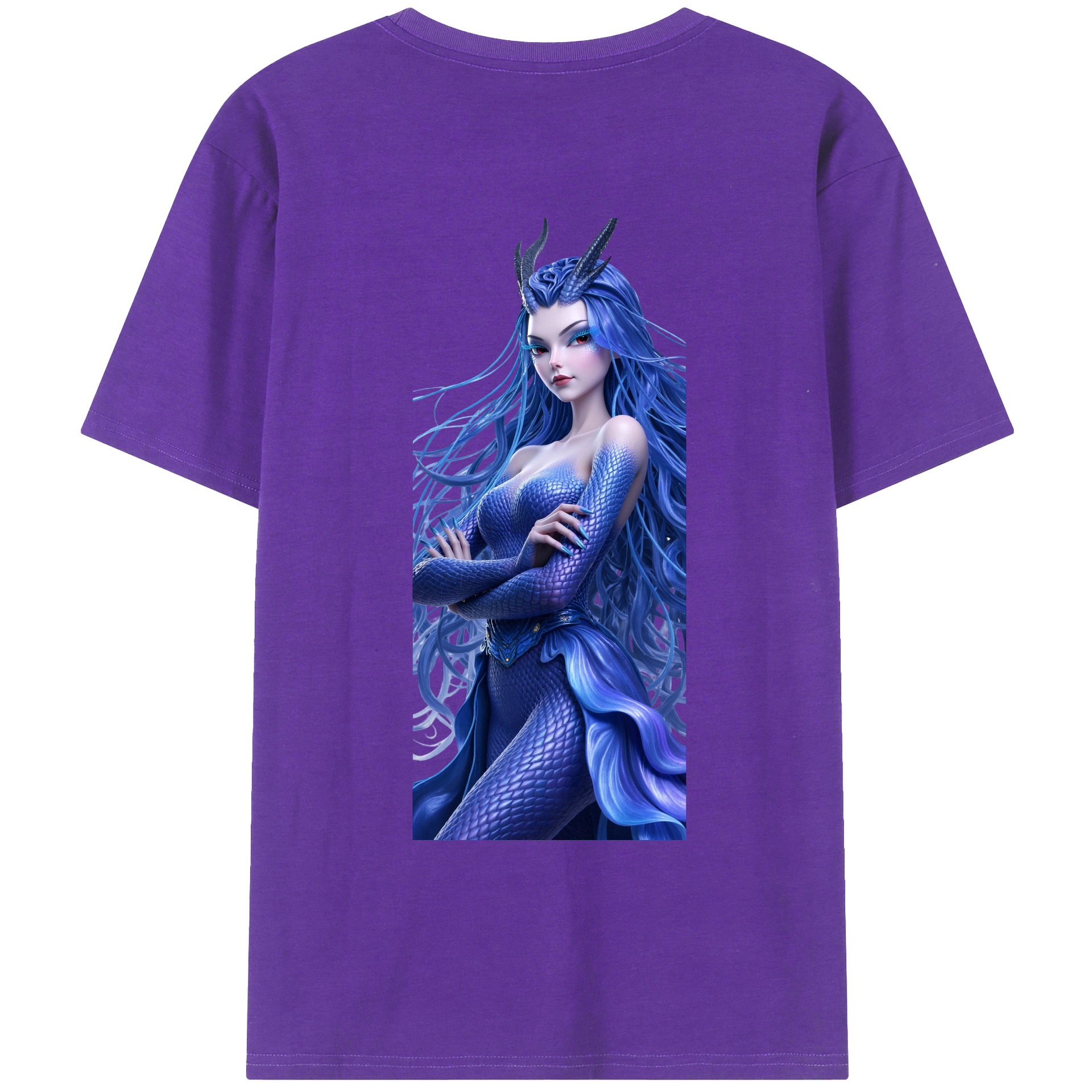 （画像用） Ne Zha 2 ナタ 魔童の大暴れ 綿100％ メンズ半袖Tシャツ（バックプリント） 通気性