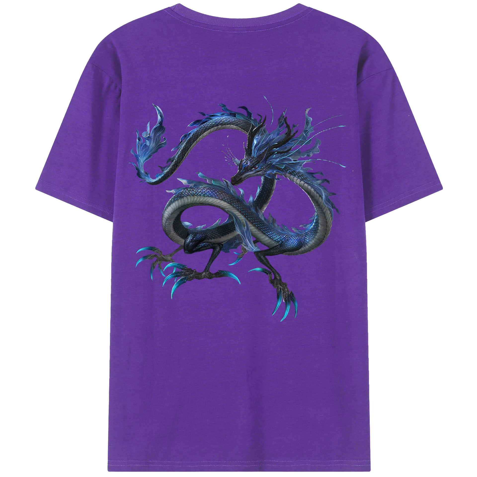 （画像用） Ne Zha 2 ナタ 魔童の大暴れ 綿100％ メンズ半袖Tシャツ（バックプリント） 通気性