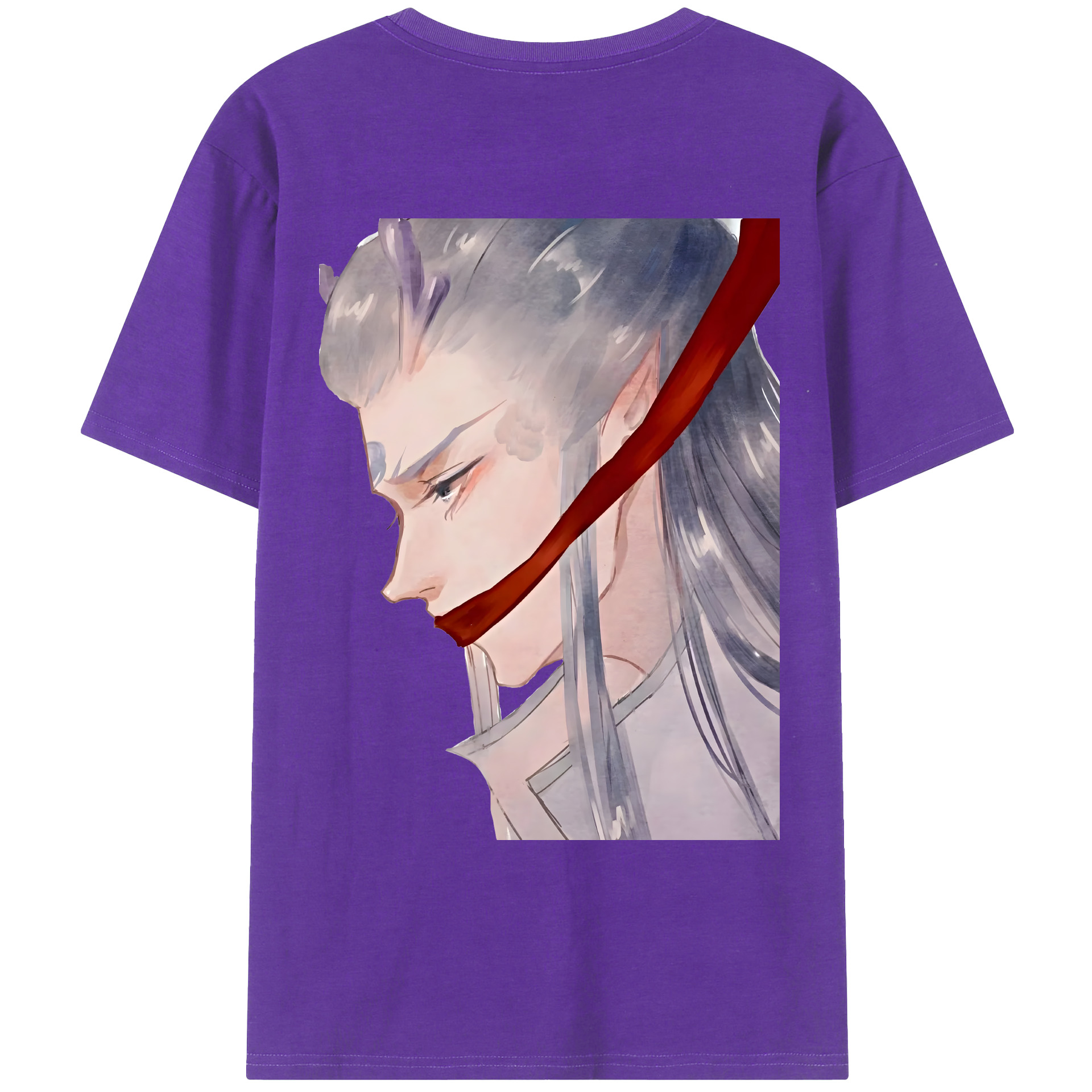 （画像用） Ne Zha 2 ナタ 魔童の大暴れ 綿100％ メンズ半袖Tシャツ（バックプリント） 通気性