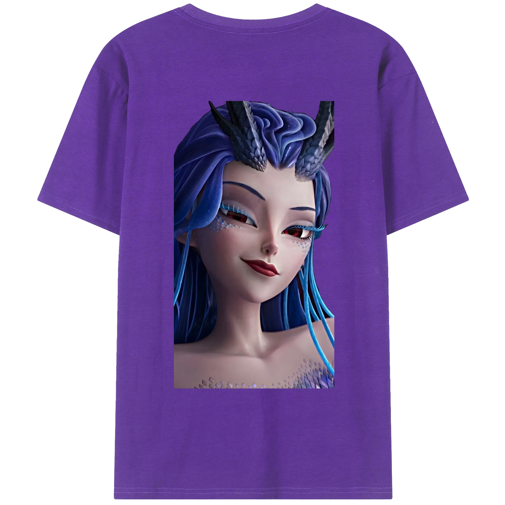 （画像用） Ne Zha 2 ナタ 魔童の大暴れ 綿100％ メンズ半袖Tシャツ（バックプリント） 通気性