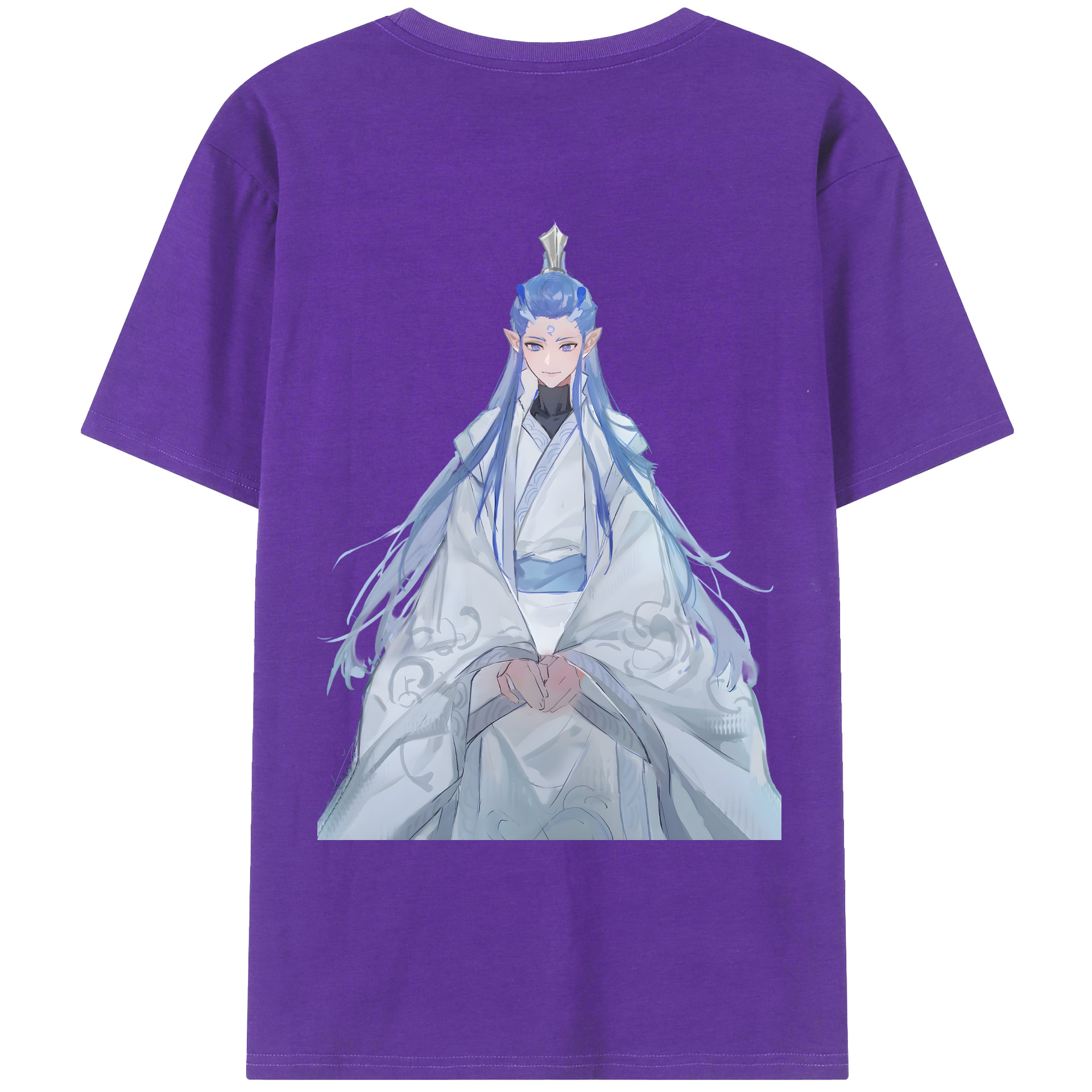 （画像用） Ne Zha 2 ナタ 魔童の大暴れ 綿100％ メンズ半袖Tシャツ（バックプリント） 通気性