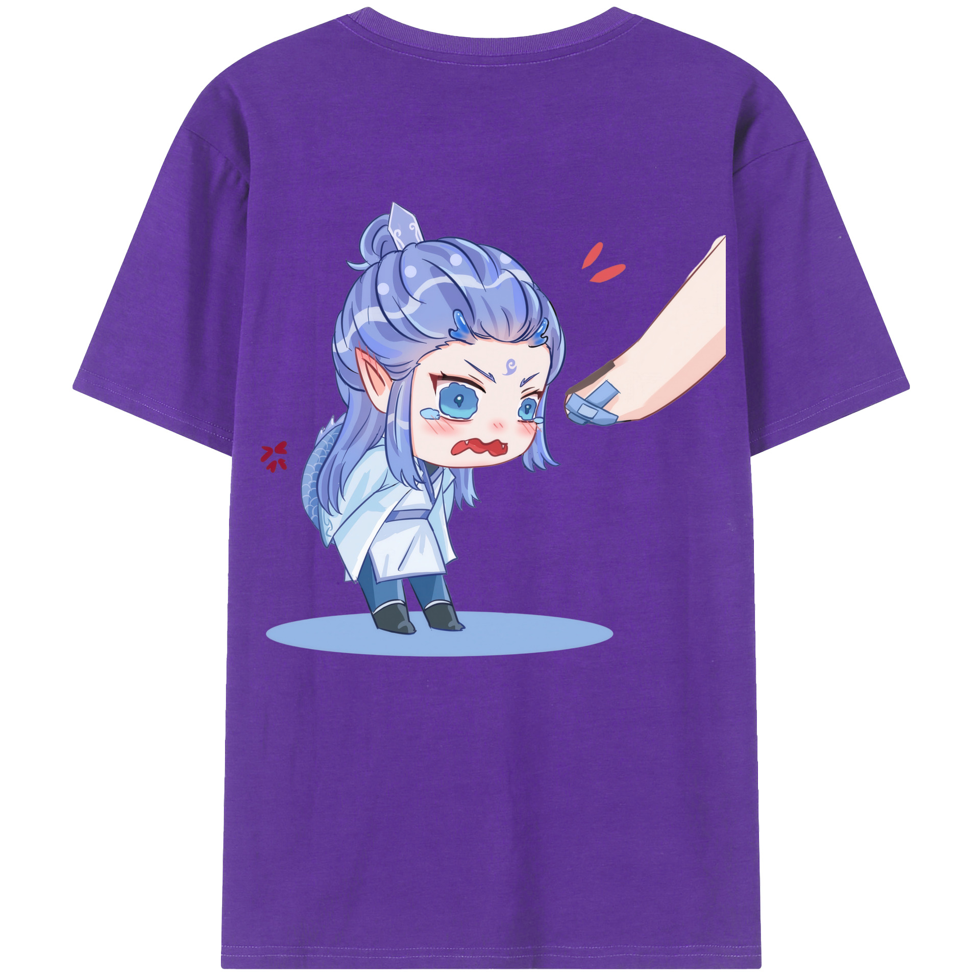 （画像用） Ne Zha 2 ナタ 魔童の大暴れ 綿100％ メンズ半袖Tシャツ（バックプリント） 通気性