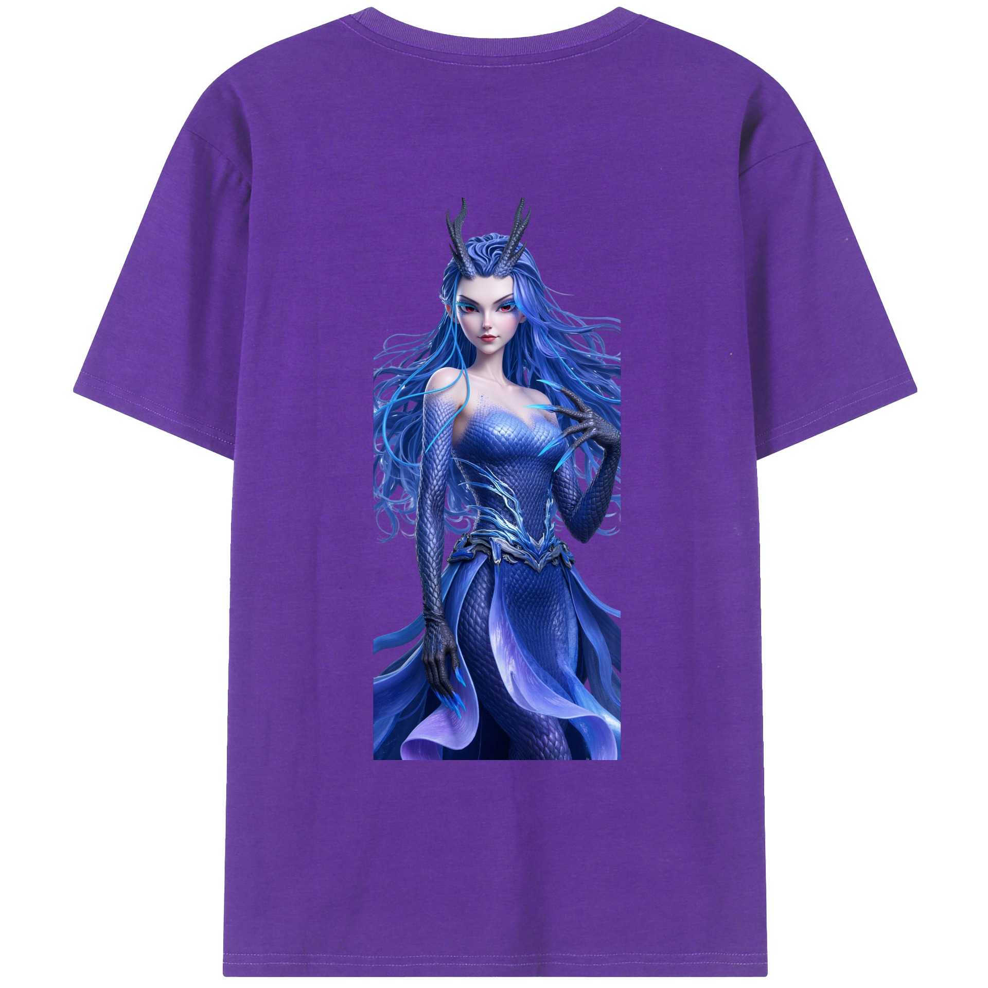 （画像用） Ne Zha 2 ナタ 魔童の大暴れ 綿100％ メンズ半袖Tシャツ（バックプリント） 通気性