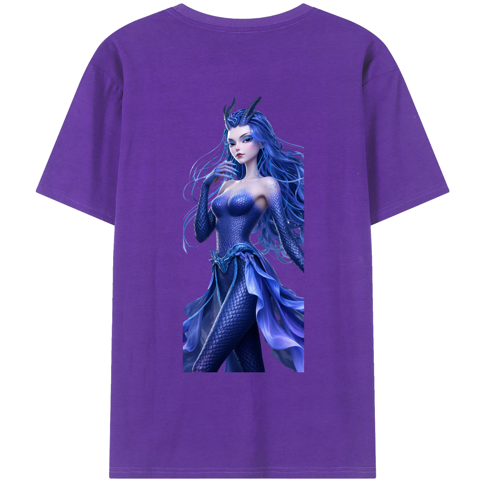 （画像用） Ne Zha 2 ナタ 魔童の大暴れ 綿100％ メンズ半袖Tシャツ（バックプリント） 通気性