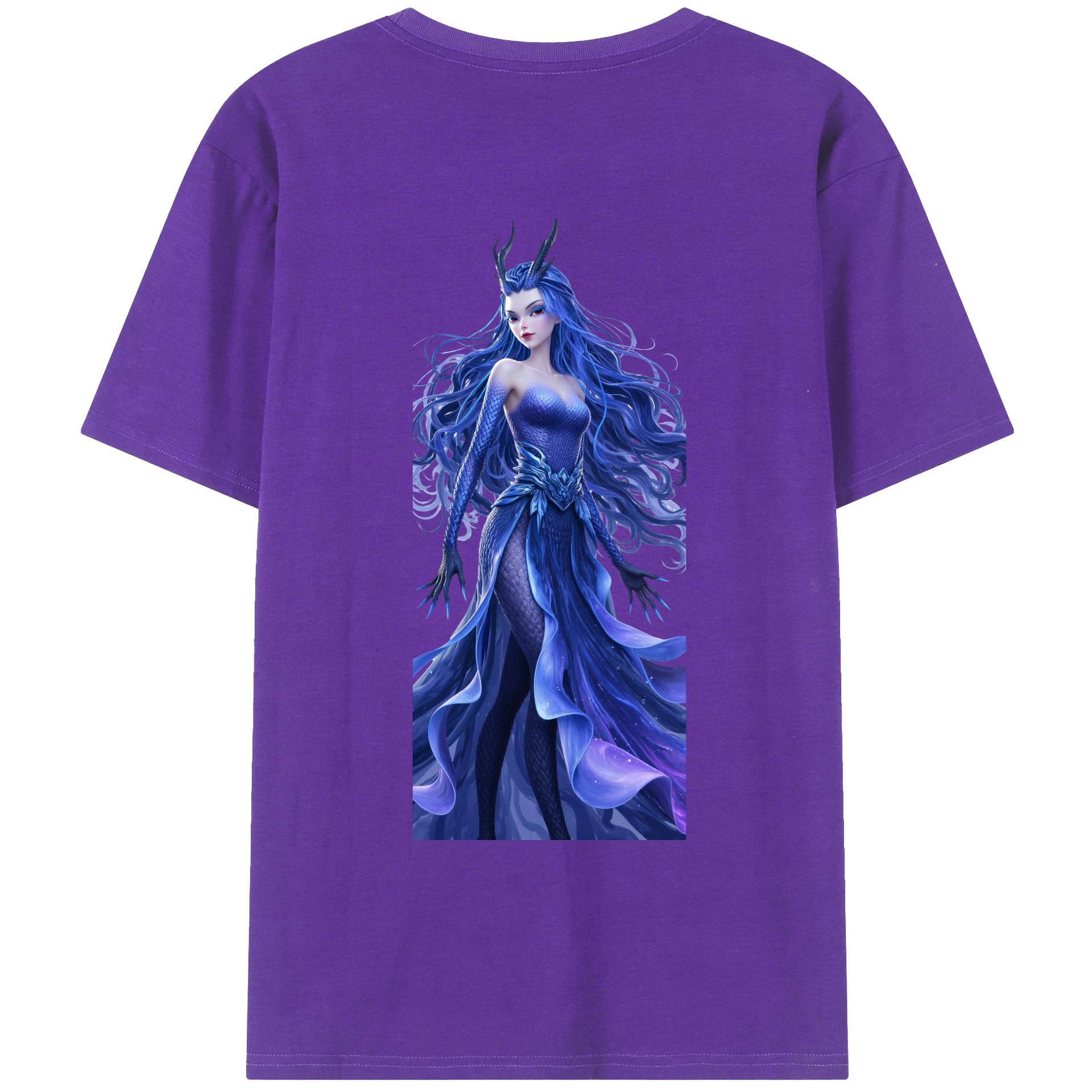 （画像用） Ne Zha 2 ナタ 魔童の大暴れ 綿100％ メンズ半袖Tシャツ（バックプリント） 通気性