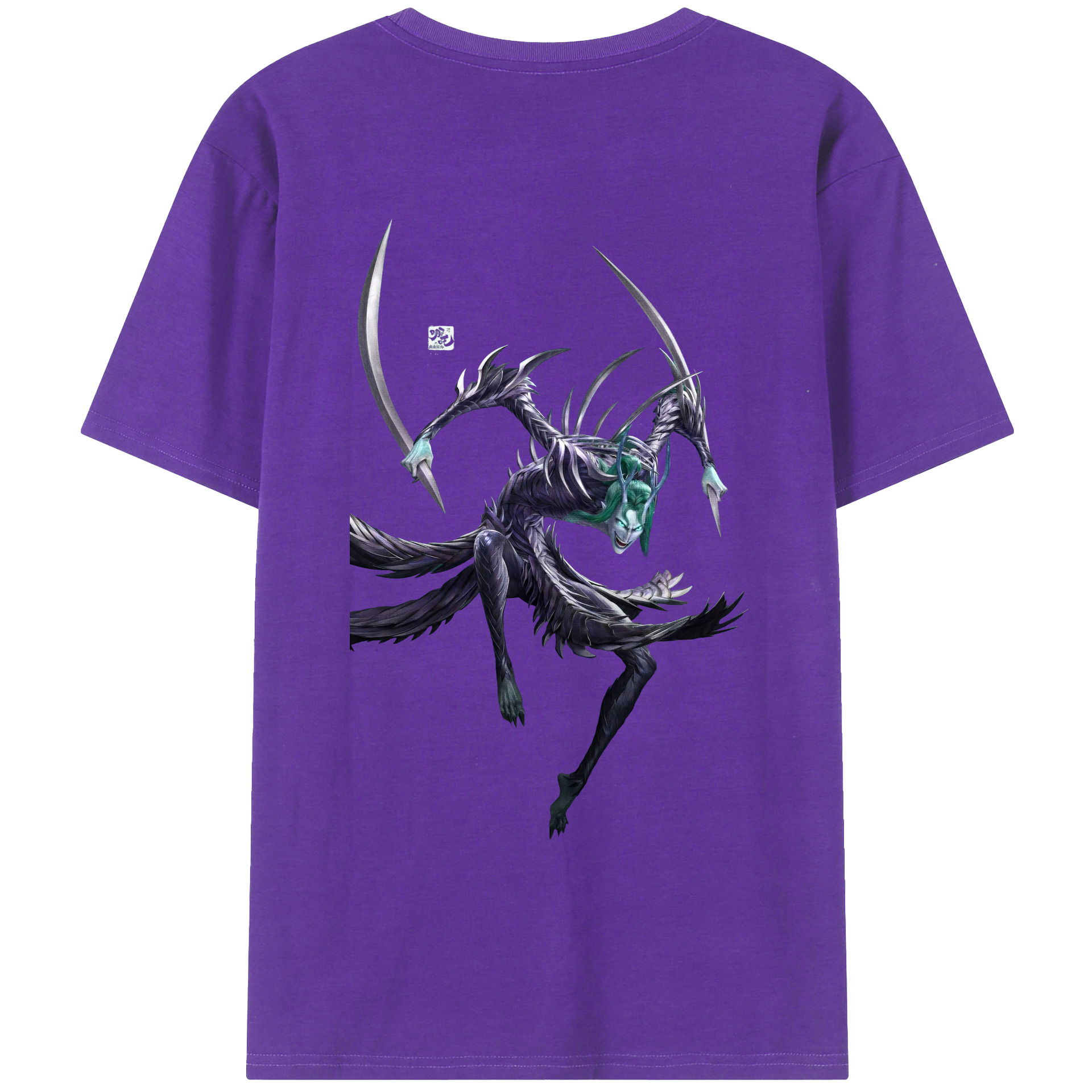 （画像用） Ne Zha 2 ナタ 魔童の大暴れ 綿100％ メンズ半袖Tシャツ（バックプリント） 通気性