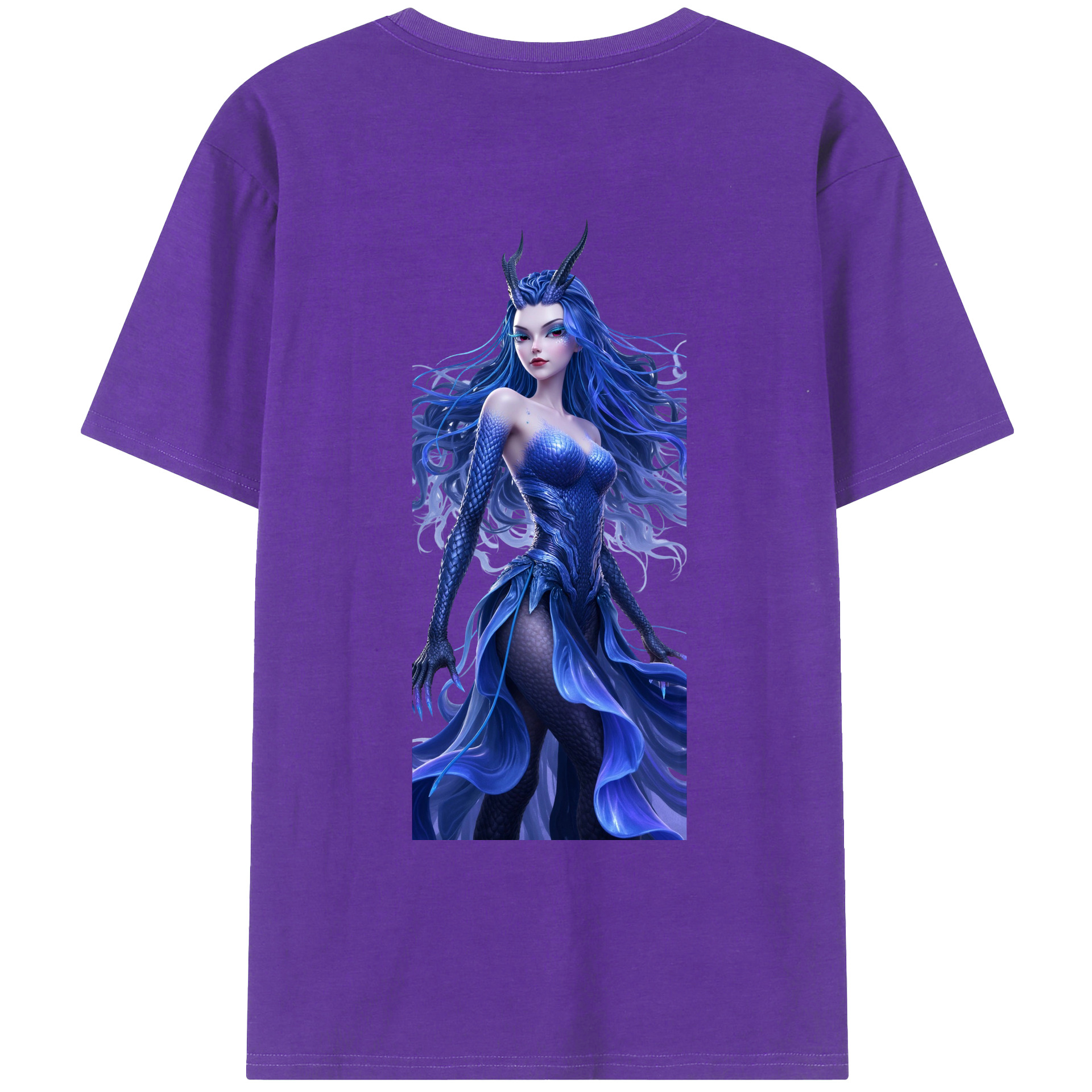 （画像用） Ne Zha 2 ナタ 魔童の大暴れ 綿100％ メンズ半袖Tシャツ（バックプリント） 通気性