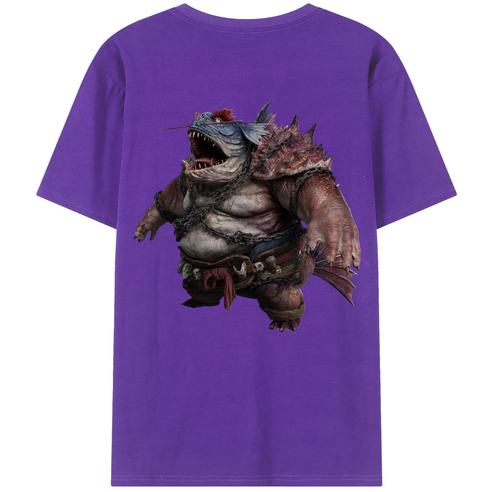 （画像用） Ne Zha 2 ナタ 魔童の大暴れ 綿100％ メンズ半袖Tシャツ（バックプリント） 通気性