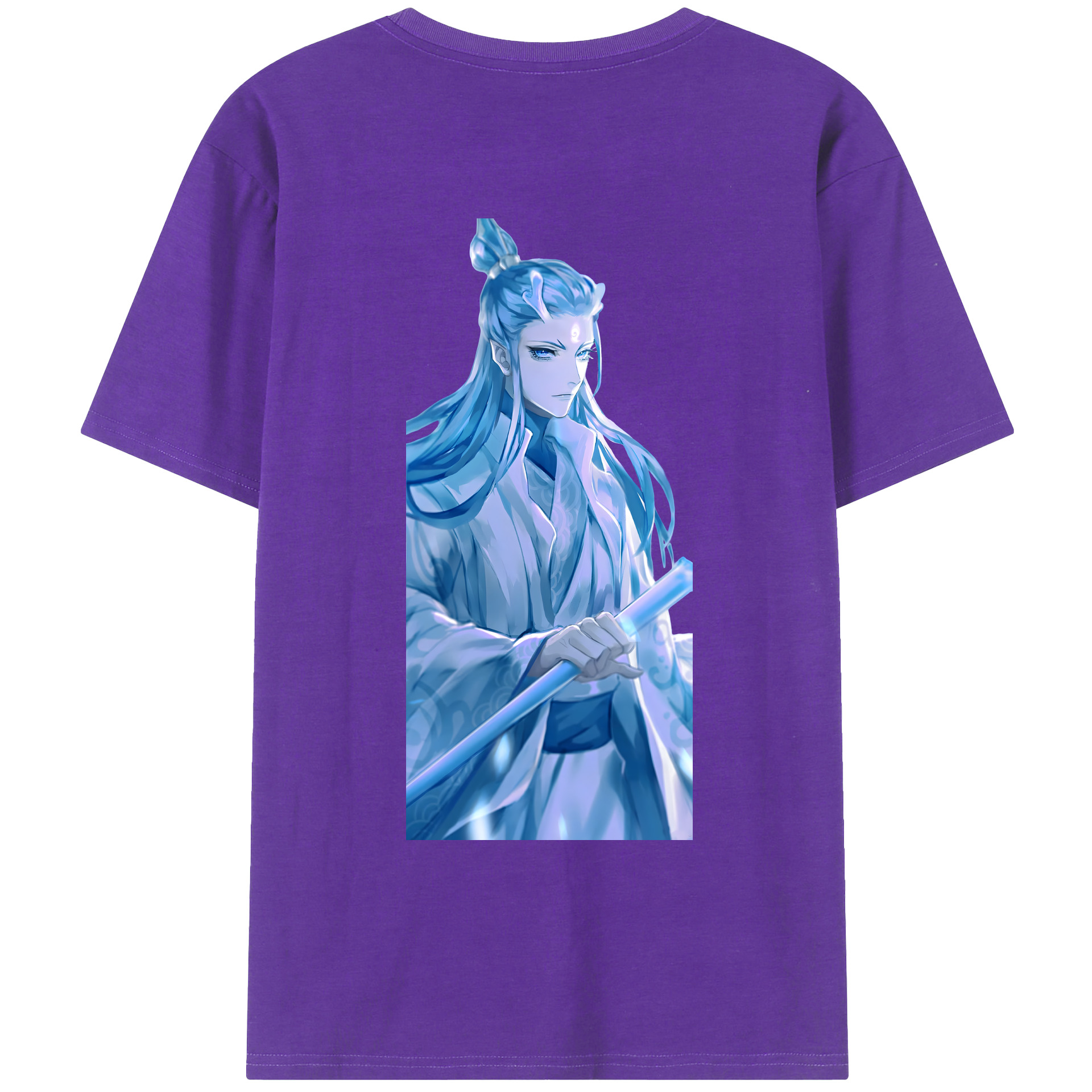 （画像用） Ne Zha 2 ナタ 魔童の大暴れ 綿100％ メンズ半袖Tシャツ（バックプリント） 通気性