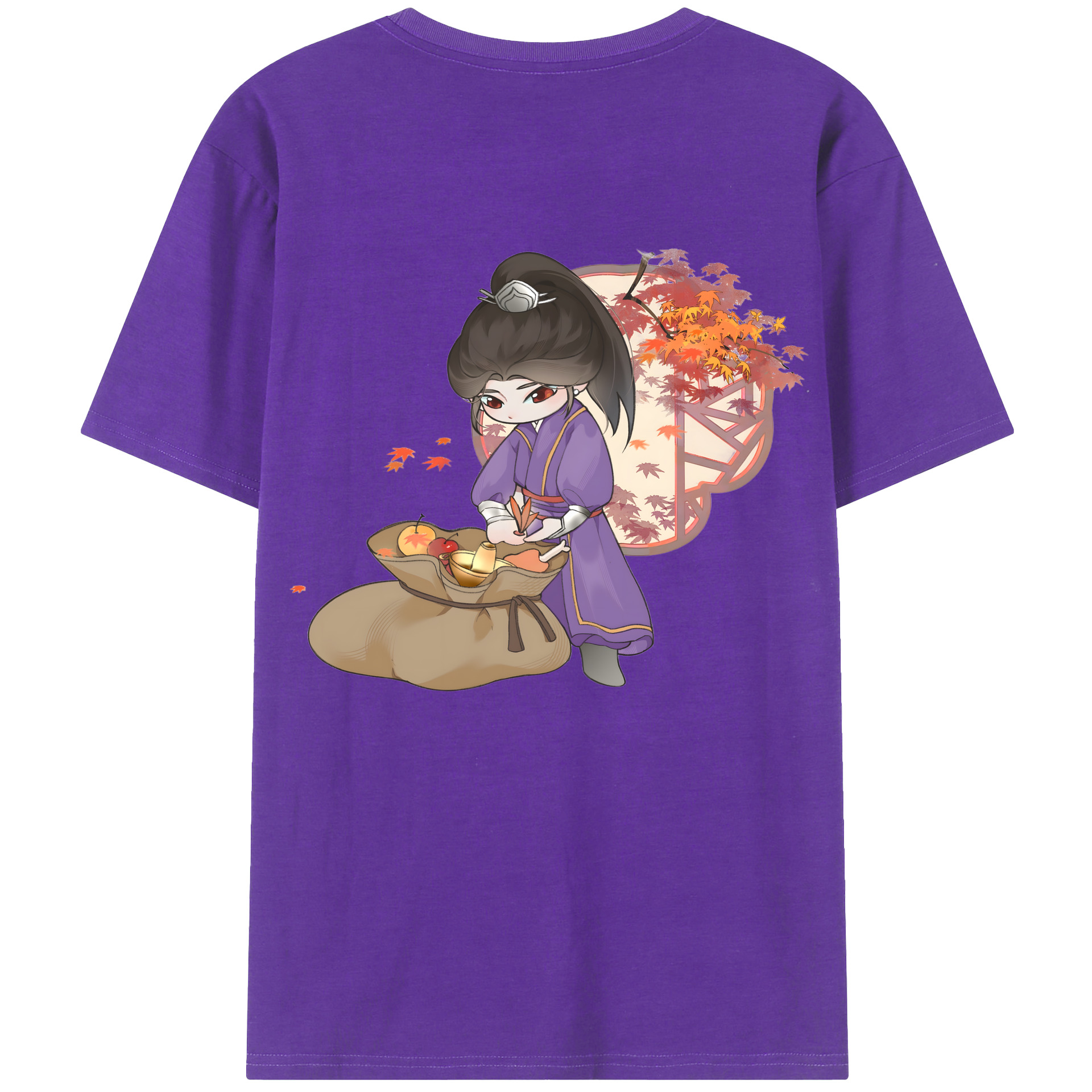 （画像用） Ne Zha 2 ナタ 魔童の大暴れ 綿100％ メンズ半袖Tシャツ（バックプリント） 通気性