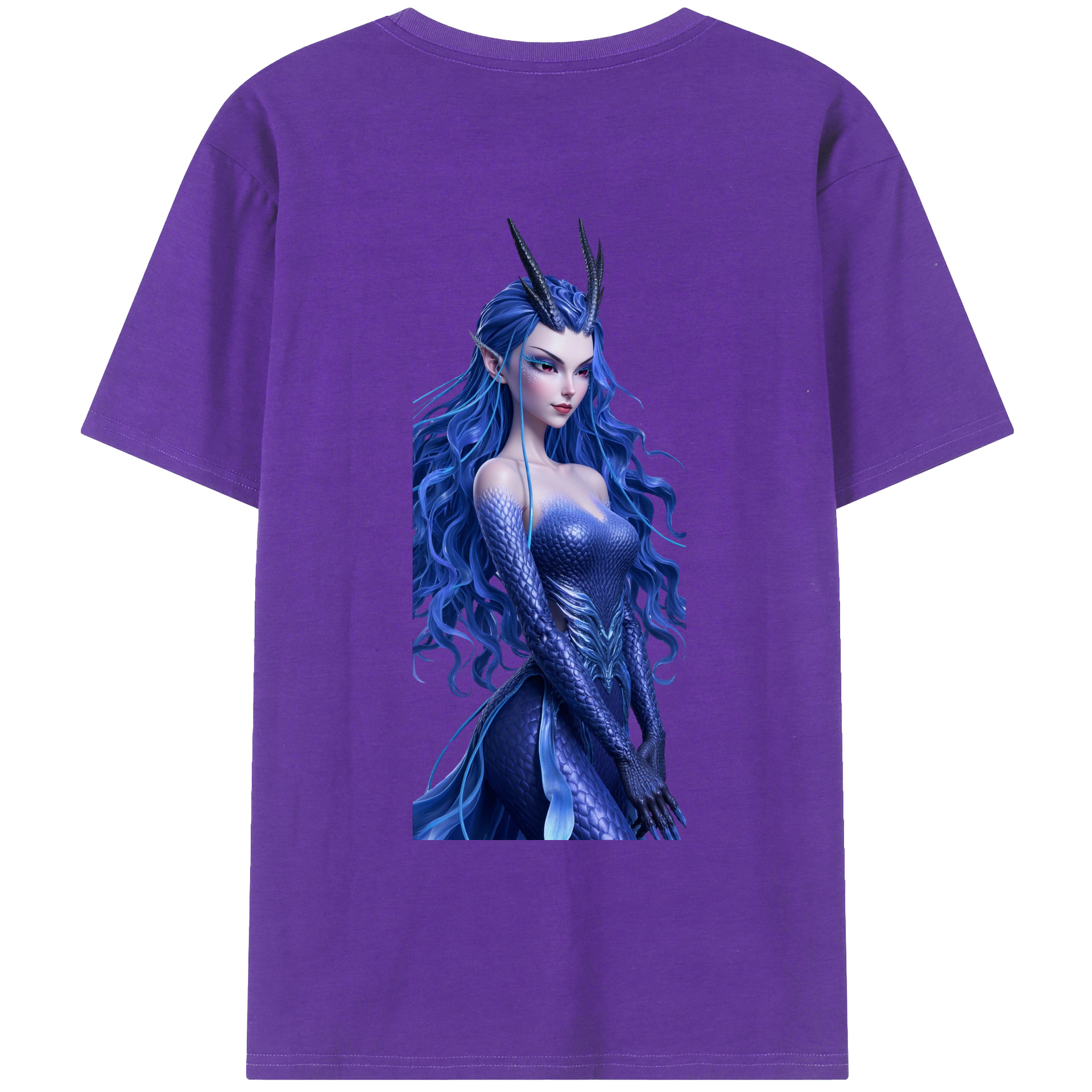 （画像用） Ne Zha 2 ナタ 魔童の大暴れ 綿100％ メンズ半袖Tシャツ（バックプリント） 通気性