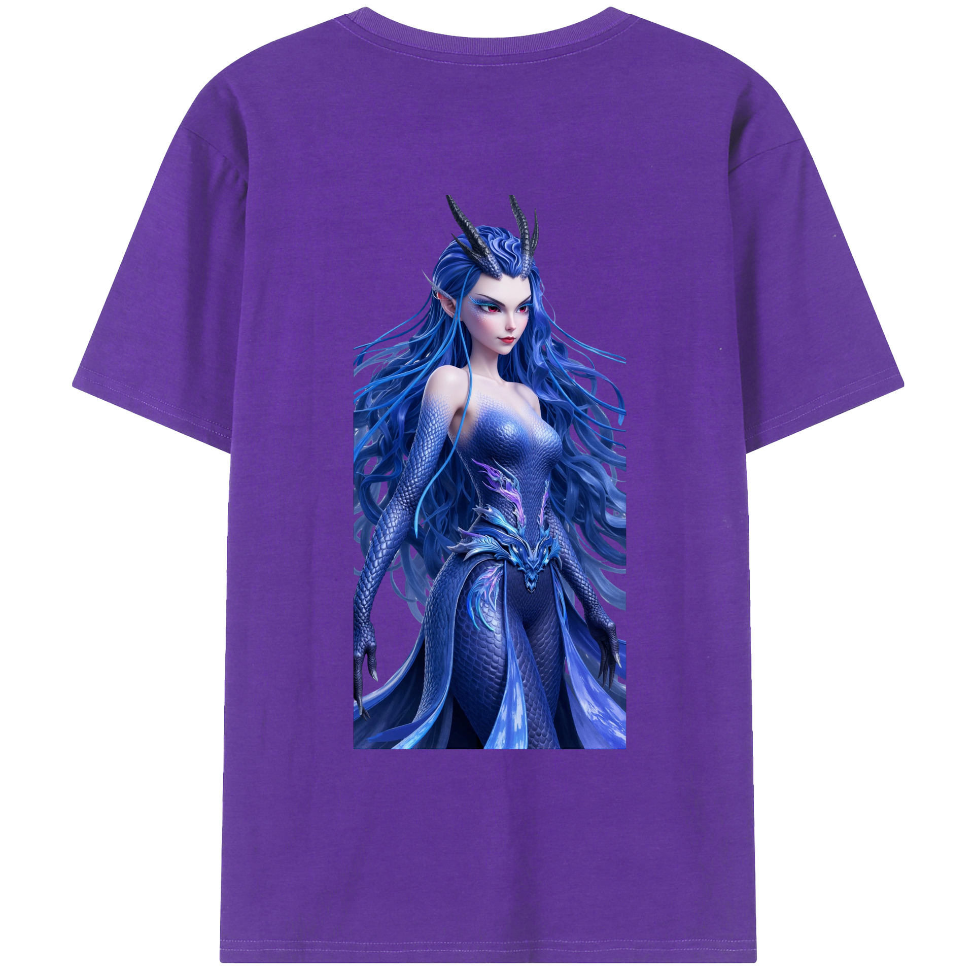 （画像用） Ne Zha 2 ナタ 魔童の大暴れ 綿100％ メンズ半袖Tシャツ（バックプリント） 通気性