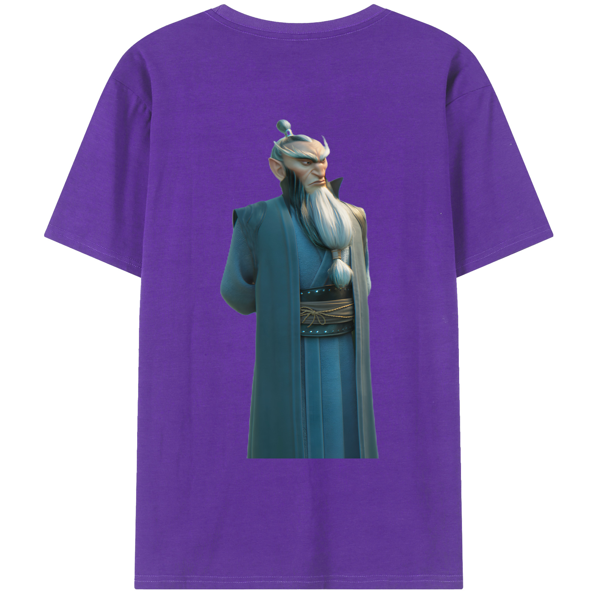 （画像用） Ne Zha 2 ナタ 魔童の大暴れ 綿100％ メンズ半袖Tシャツ（バックプリント） 通気性