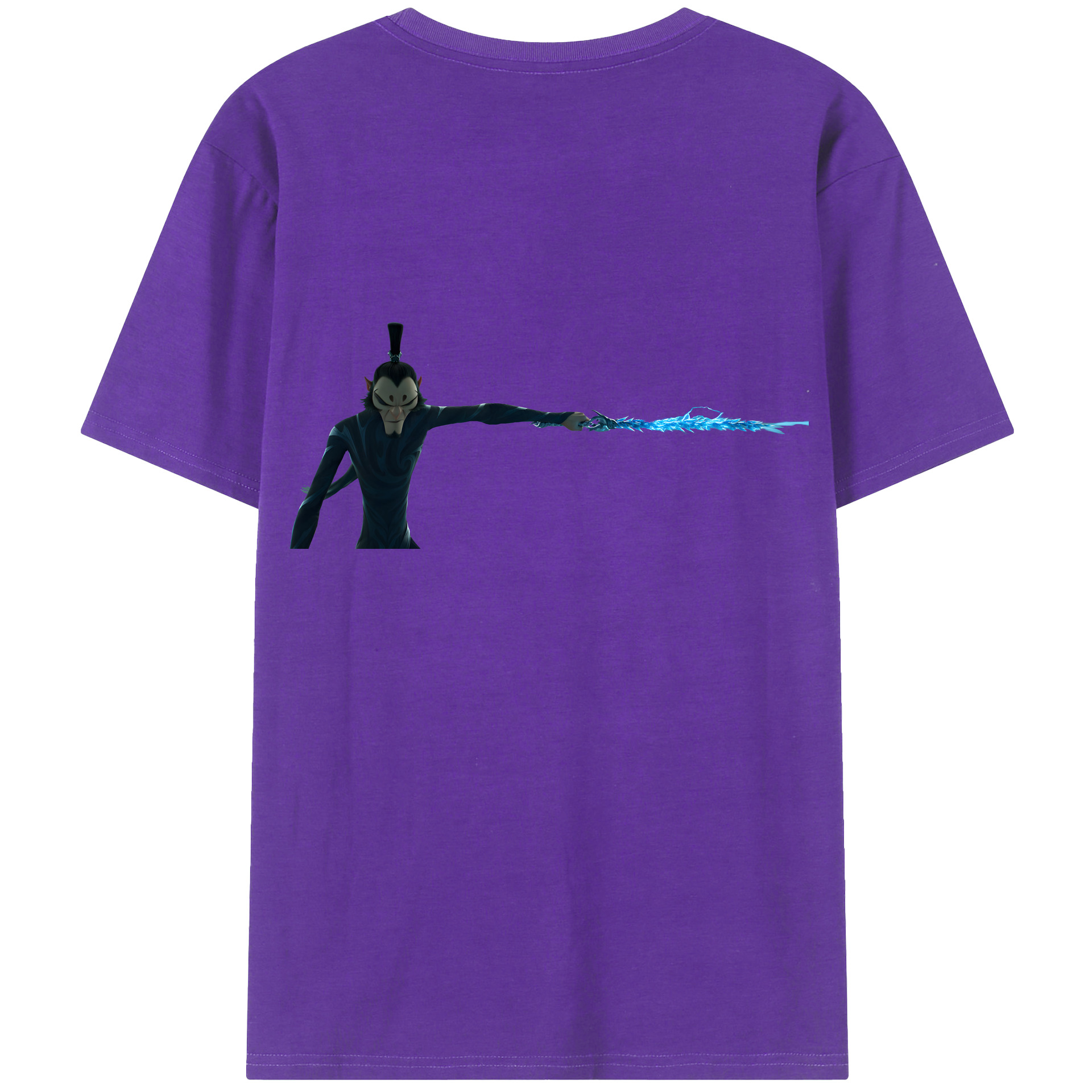 （画像用） Ne Zha 2 ナタ 魔童の大暴れ 綿100％ メンズ半袖Tシャツ（バックプリント） 通気性