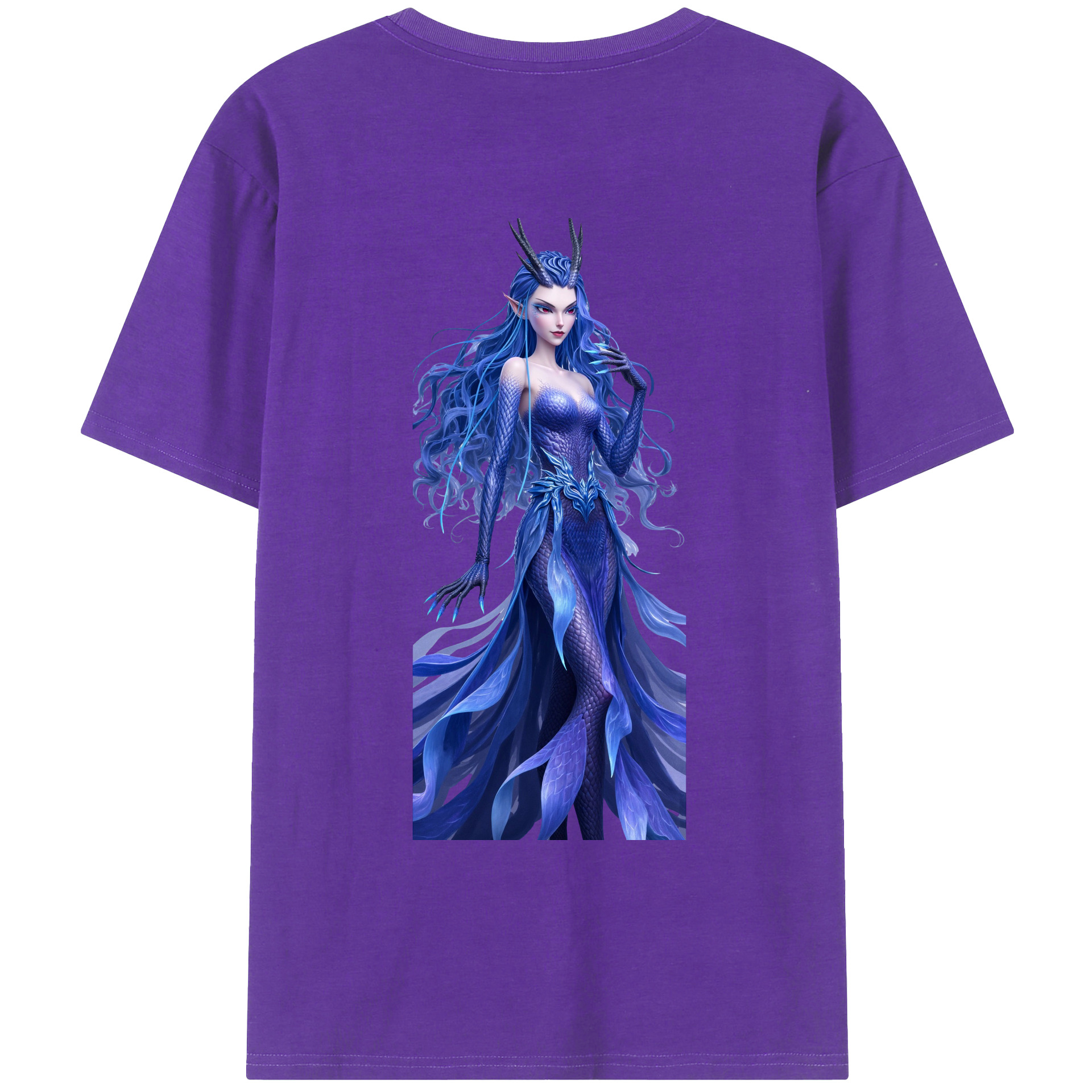 （画像用） Ne Zha 2 ナタ 魔童の大暴れ 綿100％ メンズ半袖Tシャツ（バックプリント） 通気性