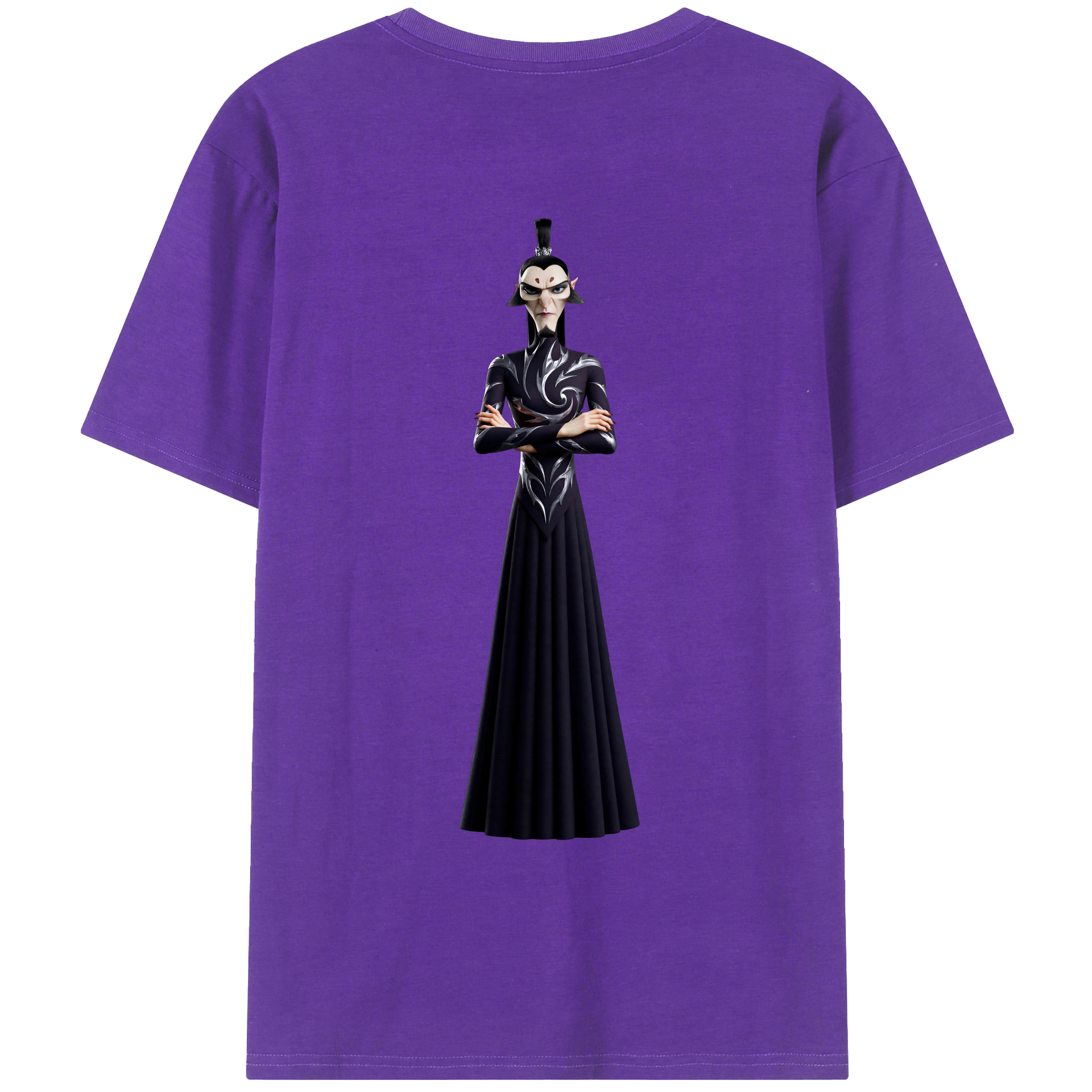 （画像用） Ne Zha 2 ナタ 魔童の大暴れ 綿100％ メンズ半袖Tシャツ（バックプリント） 通気性