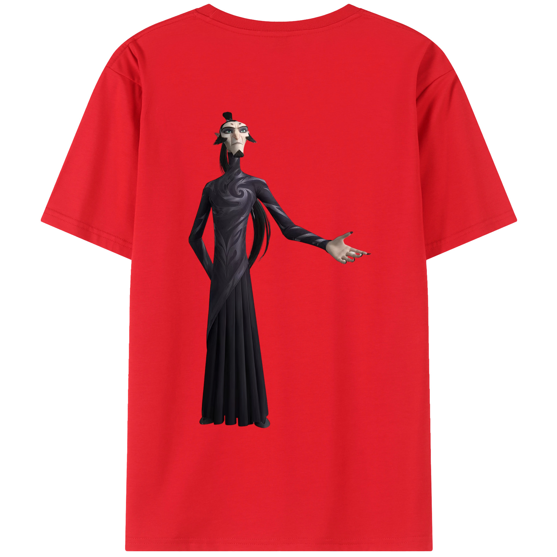 （画像用） Ne Zha 2 ナタ 魔童の大暴れ 綿100％ メンズ半袖Tシャツ（バックプリント） 通気性
