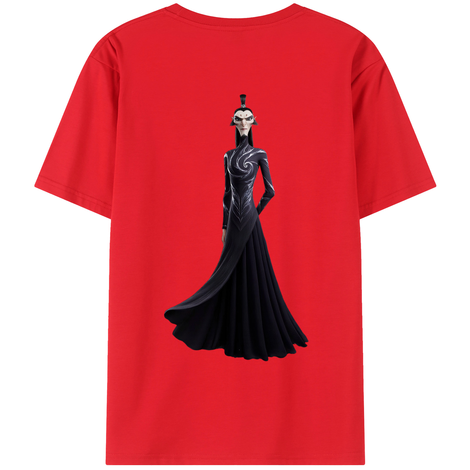 （画像用） Ne Zha 2 ナタ 魔童の大暴れ 綿100％ メンズ半袖Tシャツ（バックプリント） 通気性