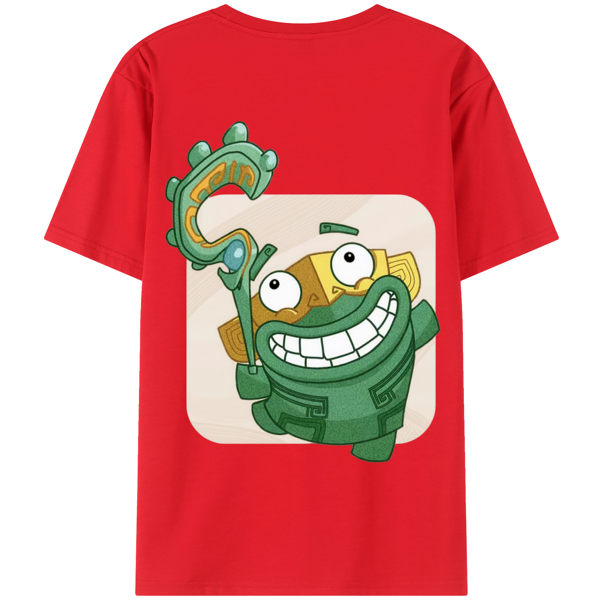 （画像用） Ne Zha 2 ナタ 魔童の大暴れ 綿100％ メンズ半袖Tシャツ（バックプリント） 通気性