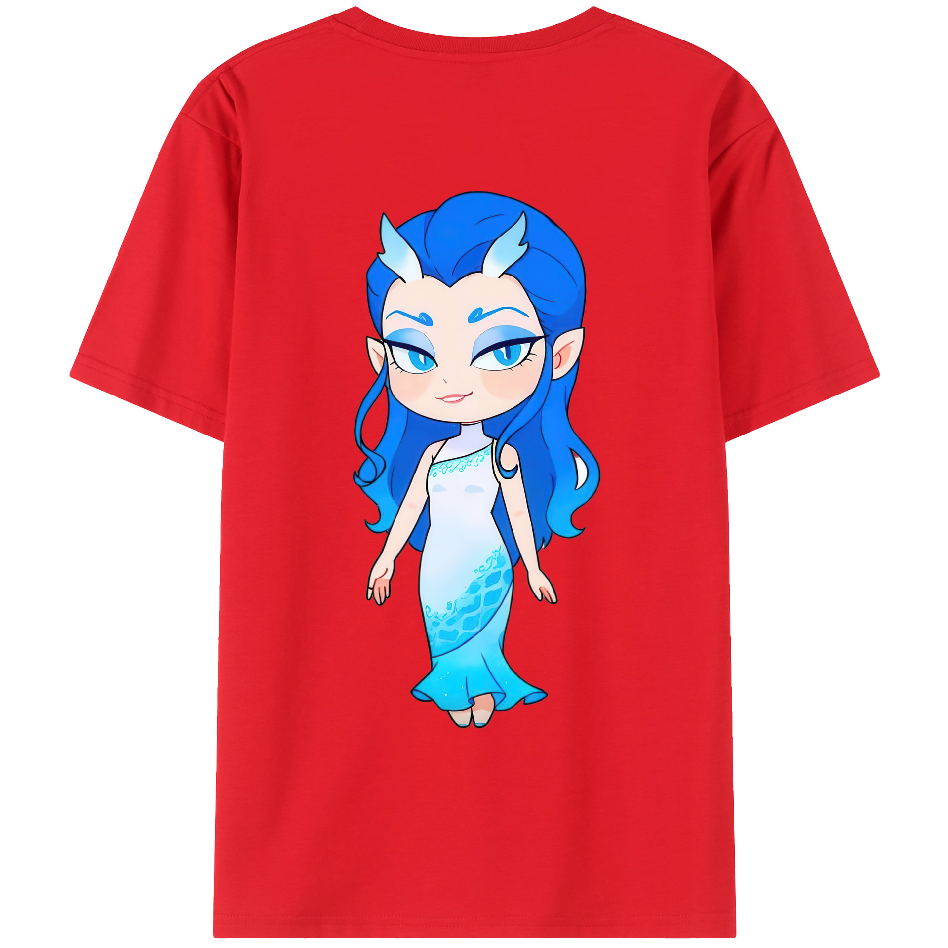 （画像用） Ne Zha 2 ナタ 魔童の大暴れ 綿100％ メンズ半袖Tシャツ（バックプリント） 通気性