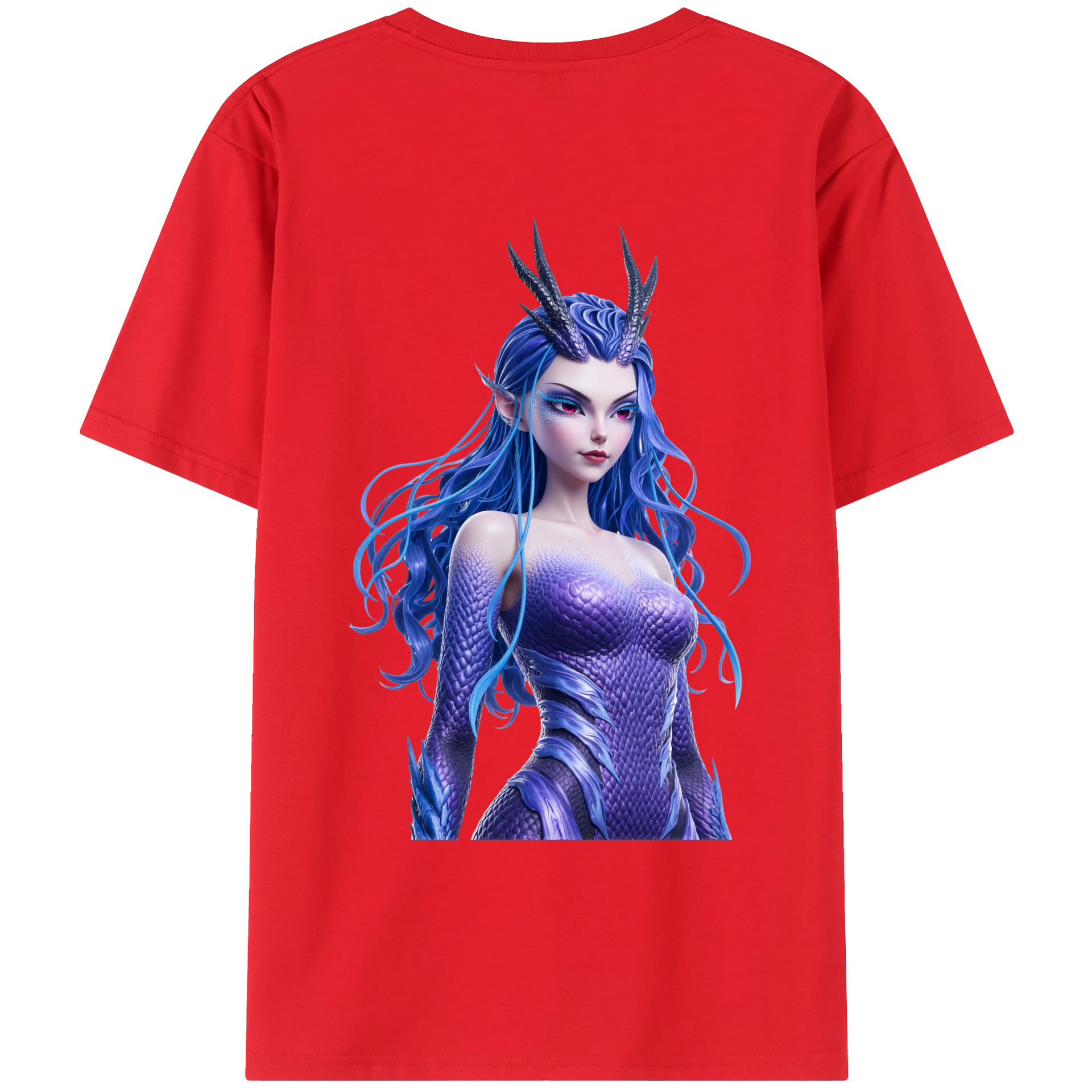 （画像用） Ne Zha 2 ナタ 魔童の大暴れ 綿100％ メンズ半袖Tシャツ（バックプリント） 通気性