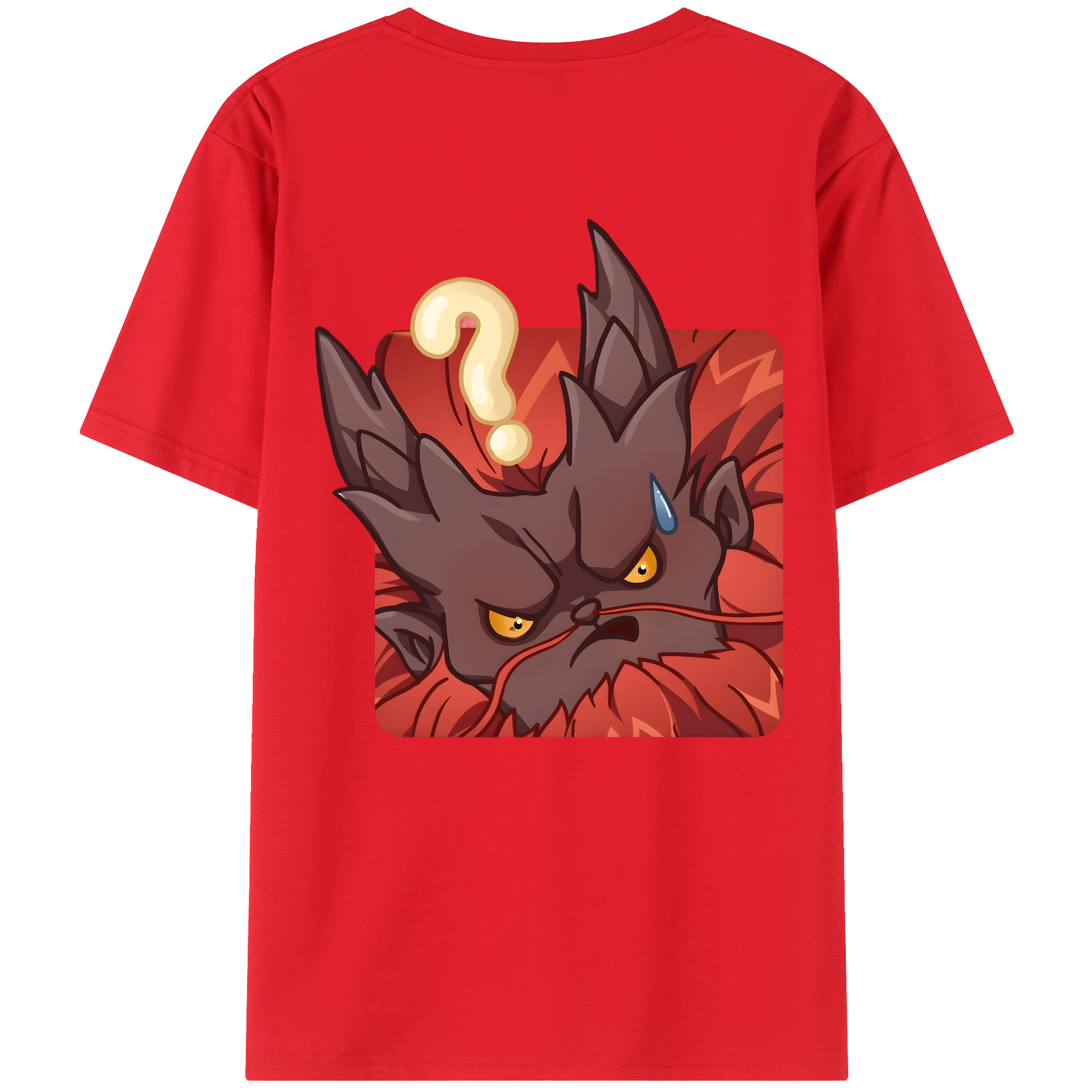 （画像用） Ne Zha 2 ナタ 魔童の大暴れ 綿100％ メンズ半袖Tシャツ（バックプリント） 通気性