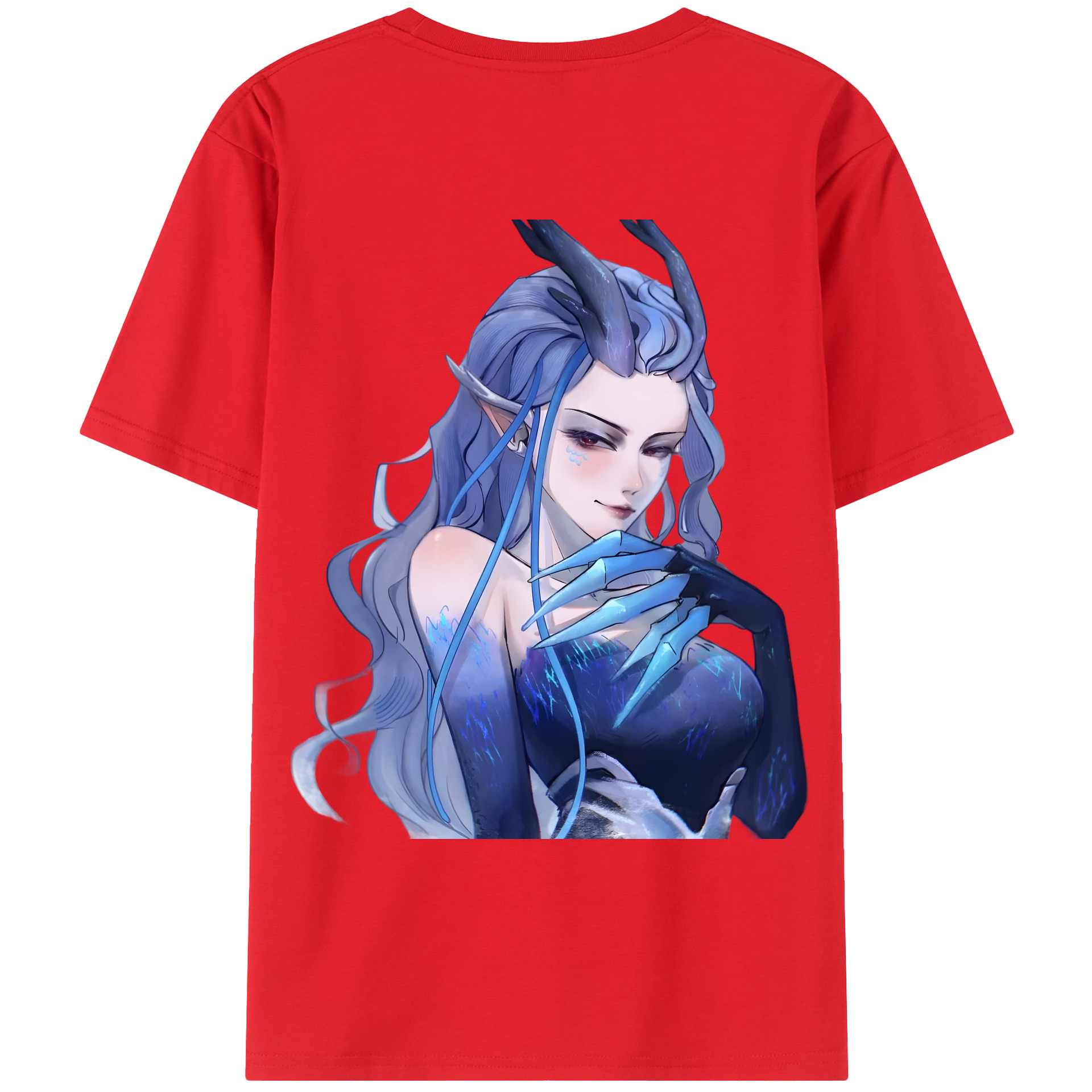 （画像用） Ne Zha 2 ナタ 魔童の大暴れ 綿100％ メンズ半袖Tシャツ（バックプリント） 通気性