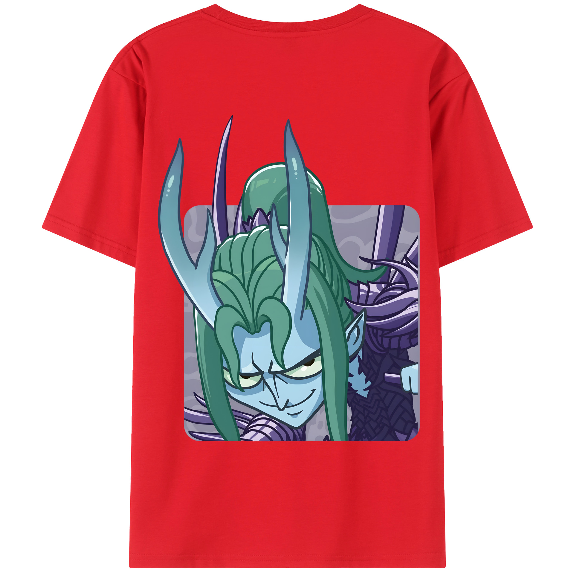 （画像用） Ne Zha 2 ナタ 魔童の大暴れ 綿100％ メンズ半袖Tシャツ（バックプリント） 通気性