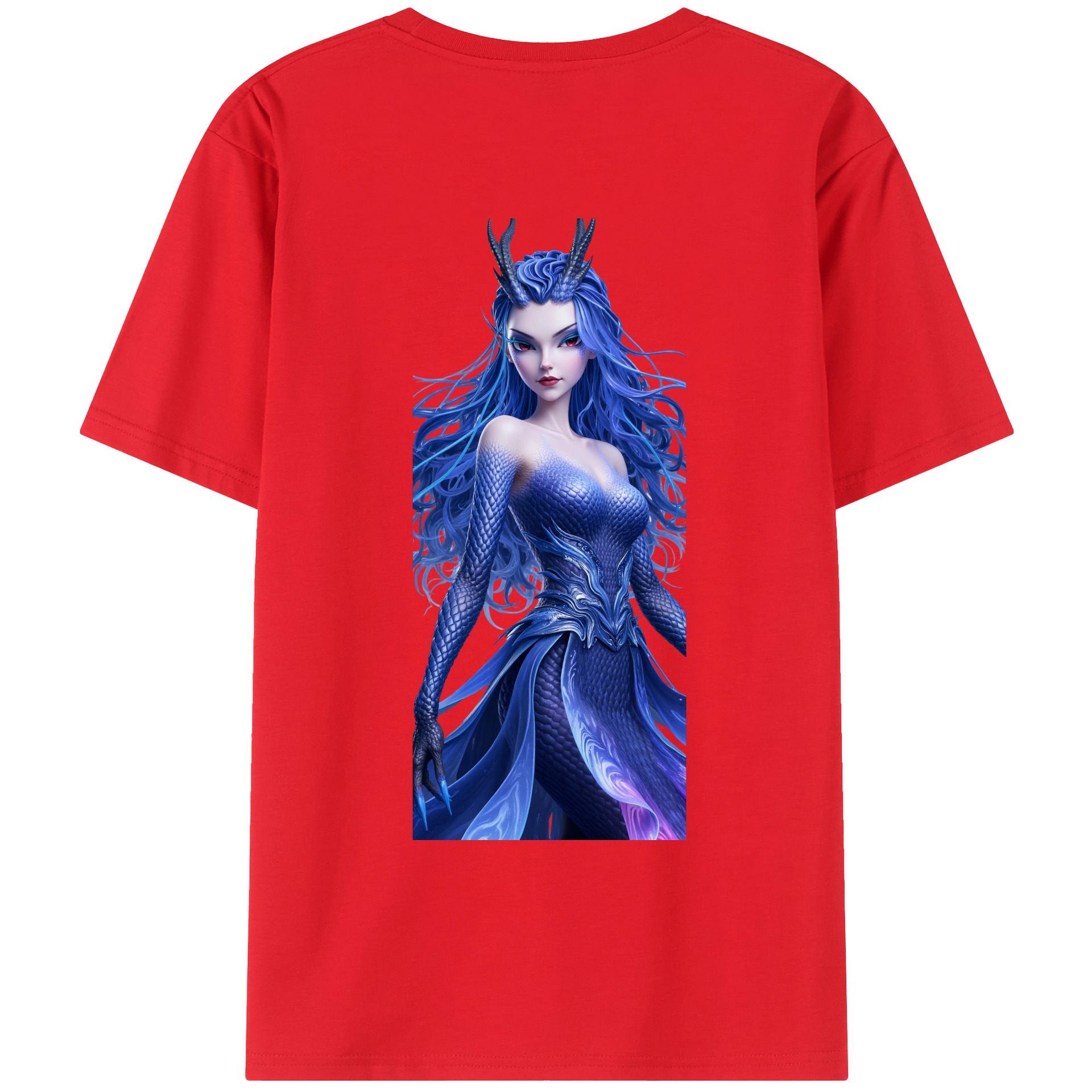 （画像用） Ne Zha 2 ナタ 魔童の大暴れ 綿100％ メンズ半袖Tシャツ（バックプリント） 通気性