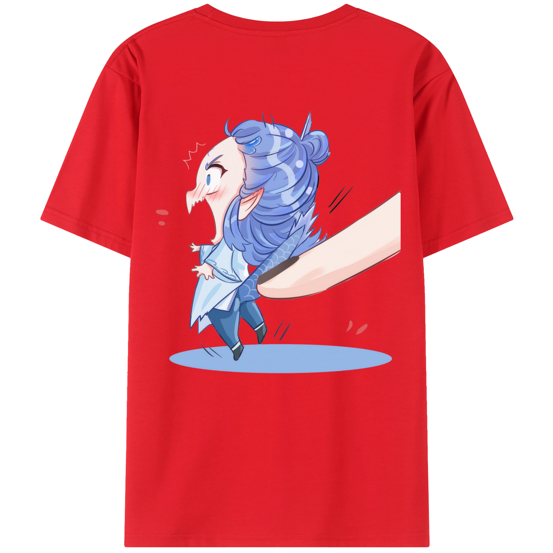 （画像用） Ne Zha 2 ナタ 魔童の大暴れ 綿100％ メンズ半袖Tシャツ（バックプリント） 通気性