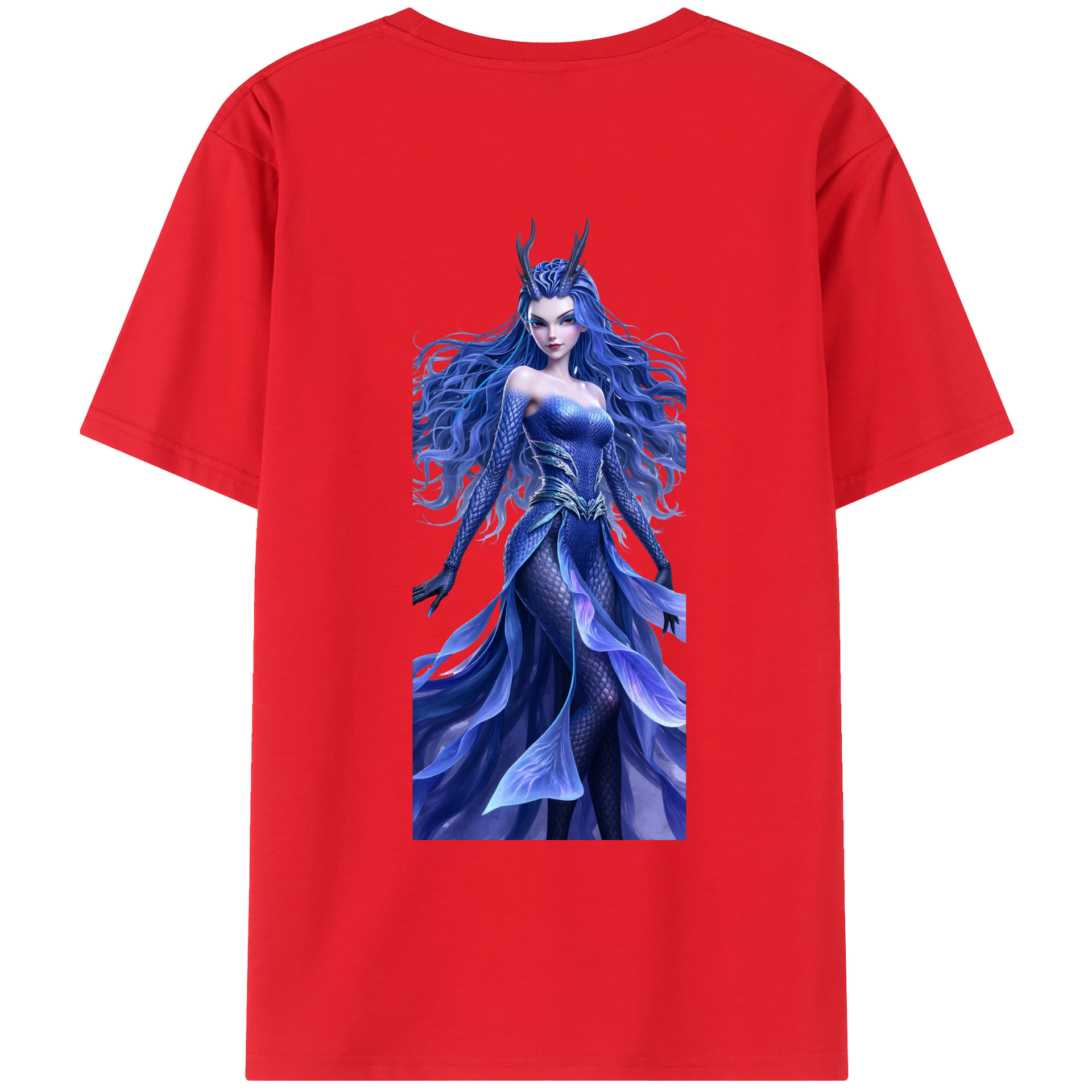 （画像用） Ne Zha 2 ナタ 魔童の大暴れ 綿100％ メンズ半袖Tシャツ（バックプリント） 通気性