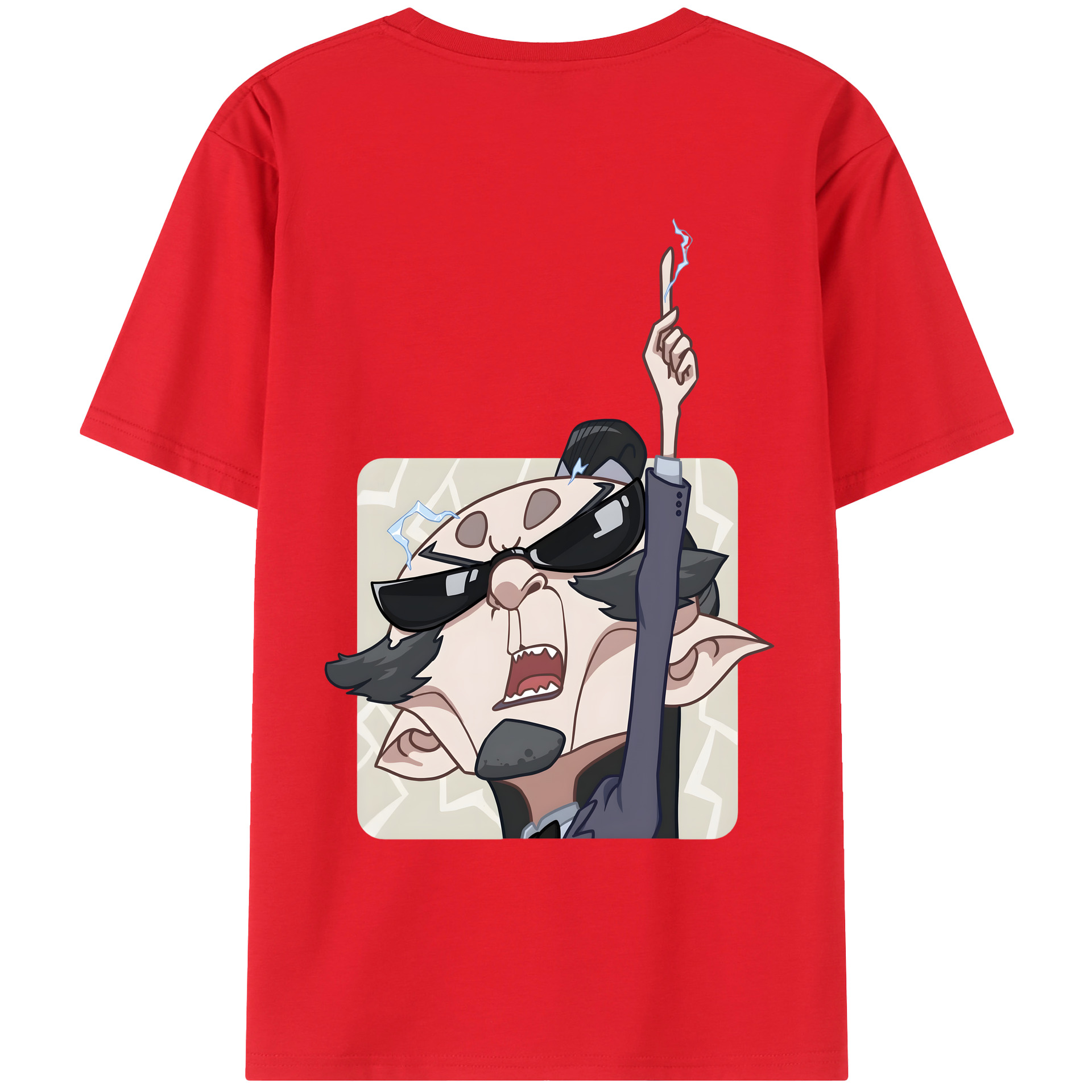 （画像用） Ne Zha 2 ナタ 魔童の大暴れ 綿100％ メンズ半袖Tシャツ（バックプリント） 通気性