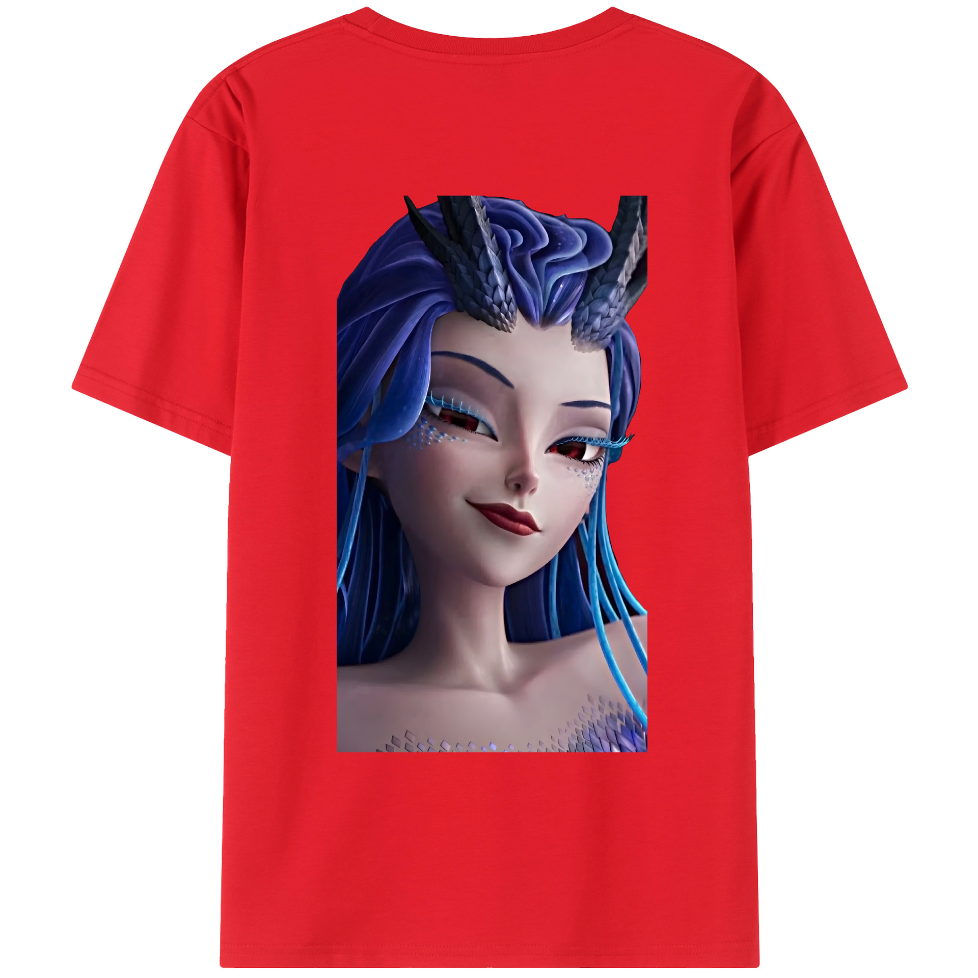 （画像用） Ne Zha 2 ナタ 魔童の大暴れ 綿100％ メンズ半袖Tシャツ（バックプリント） 通気性