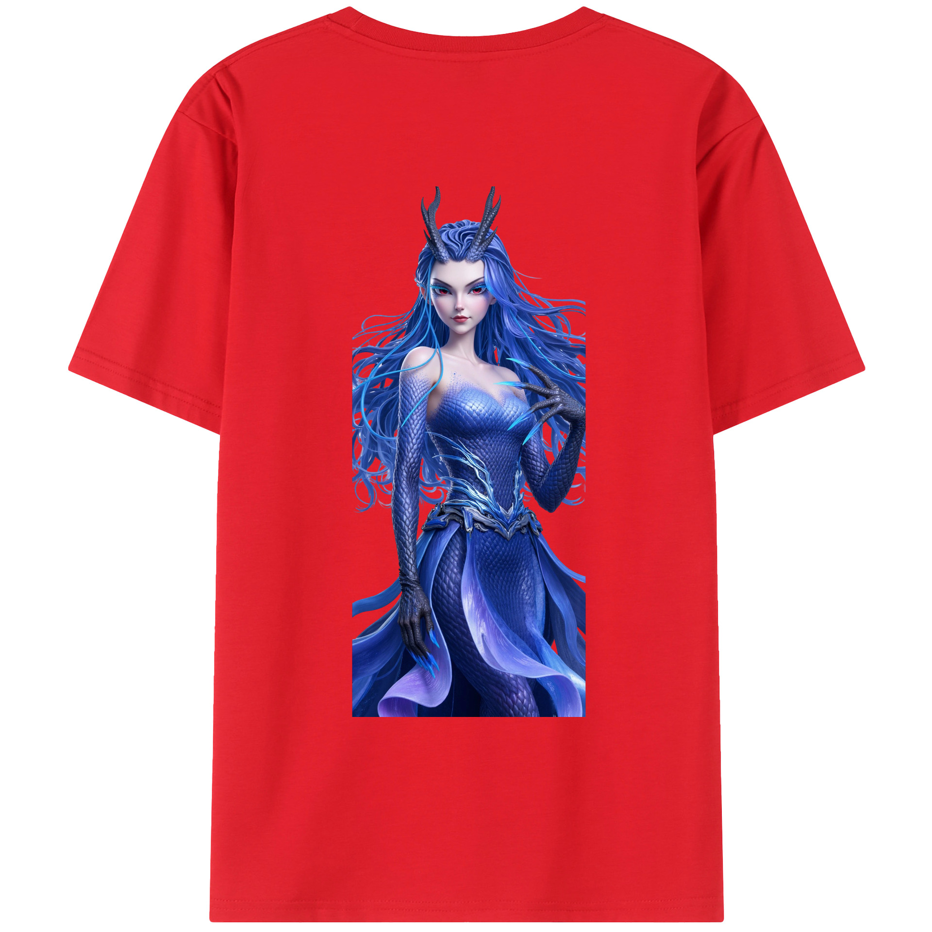 （画像用） Ne Zha 2 ナタ 魔童の大暴れ 綿100％ メンズ半袖Tシャツ（バックプリント） 通気性
