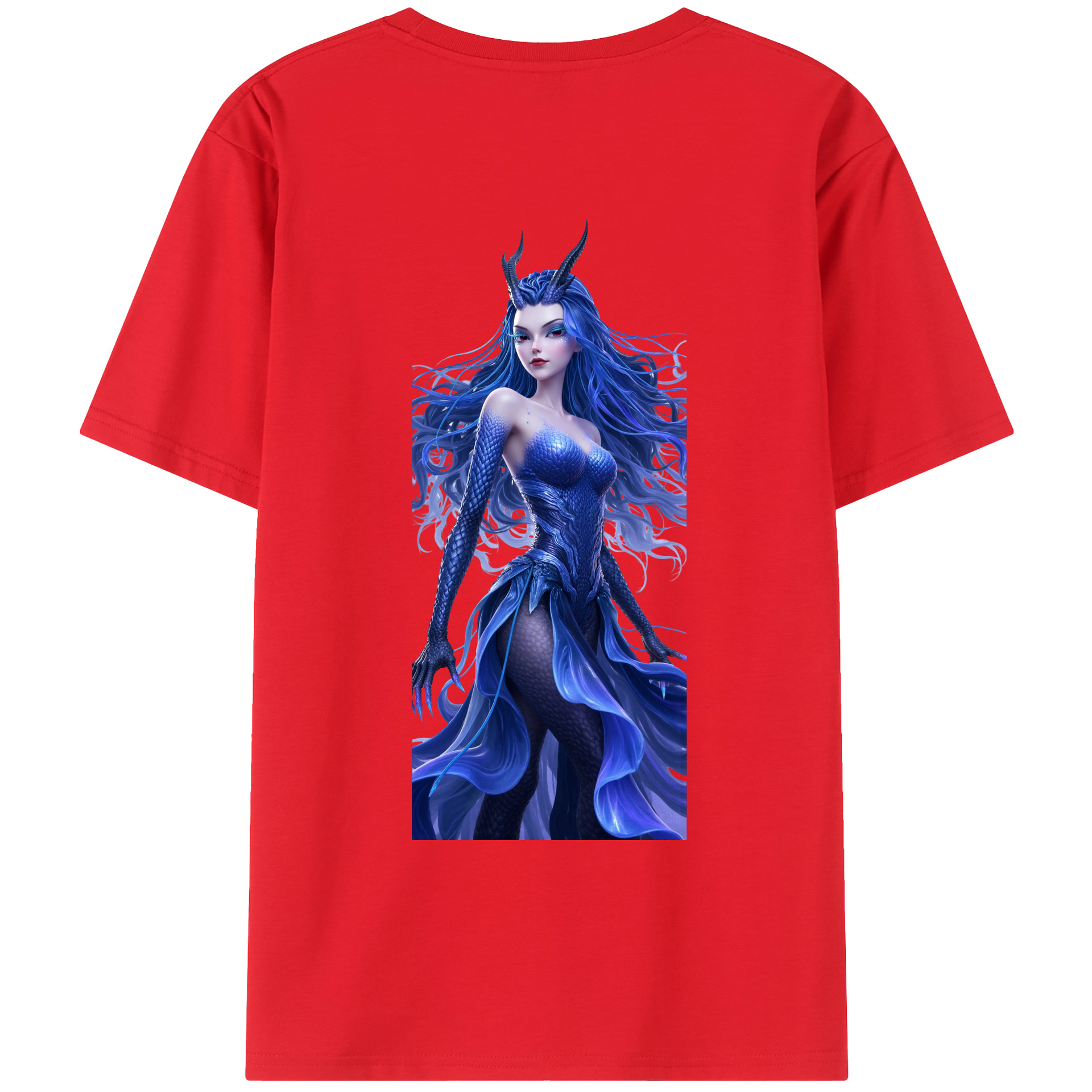 （画像用） Ne Zha 2 ナタ 魔童の大暴れ 綿100％ メンズ半袖Tシャツ（バックプリント） 通気性