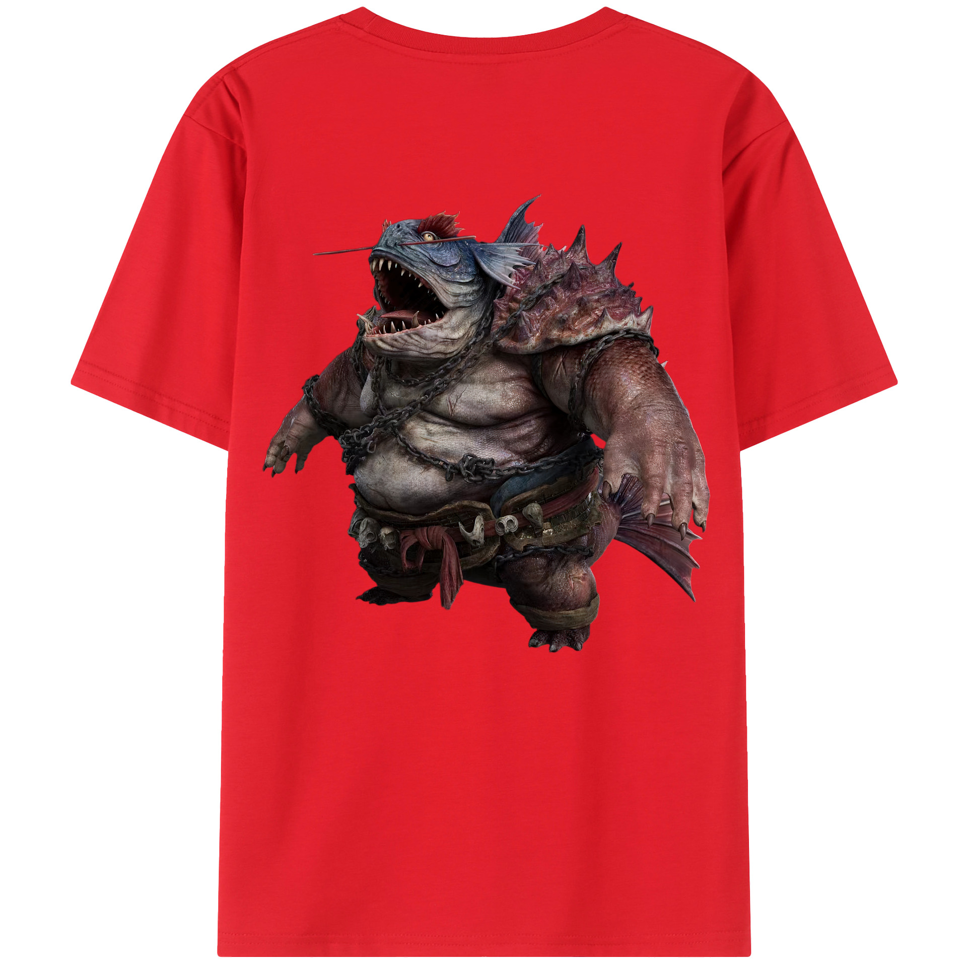 （画像用） Ne Zha 2 ナタ 魔童の大暴れ 綿100％ メンズ半袖Tシャツ（バックプリント） 通気性