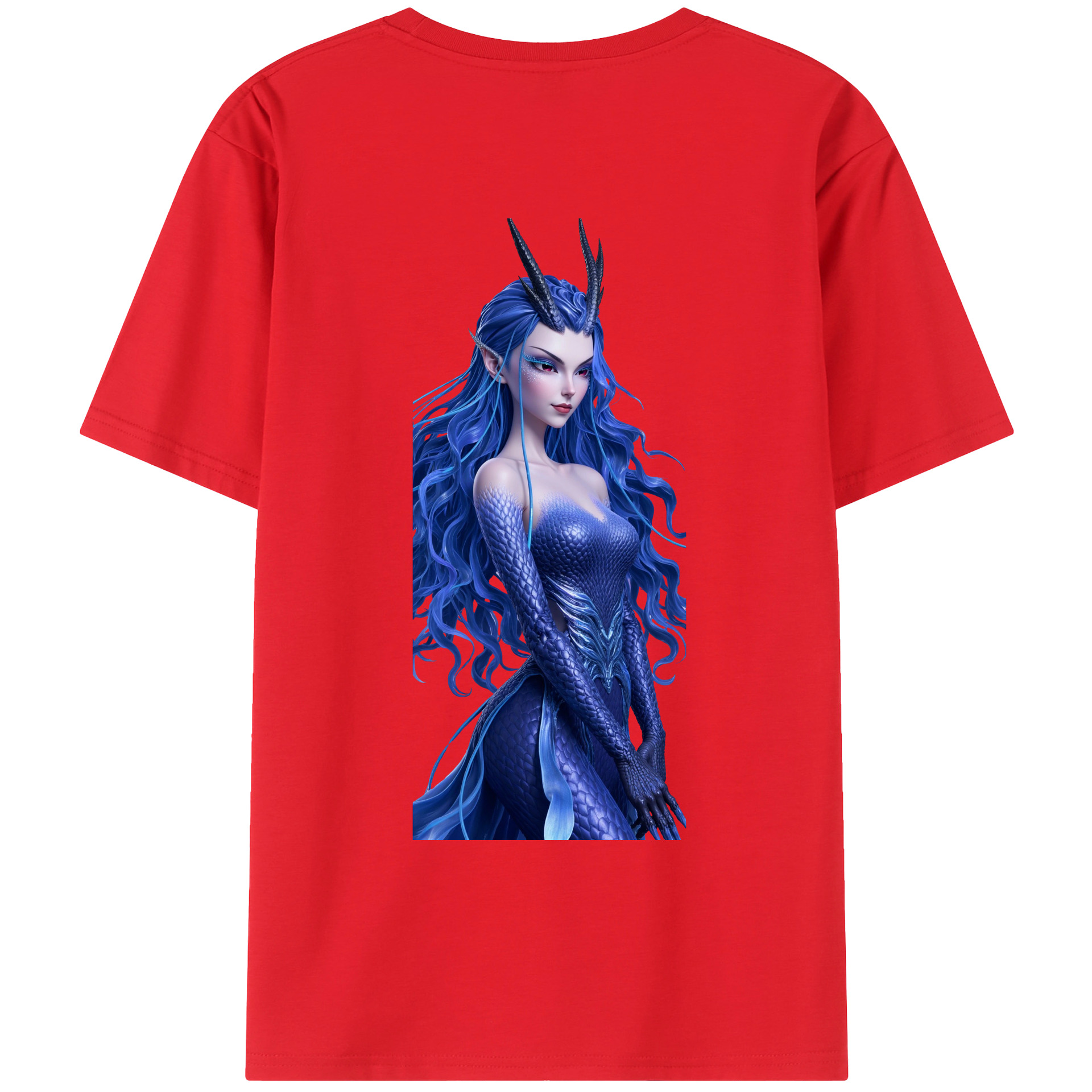 （画像用） Ne Zha 2 ナタ 魔童の大暴れ 綿100％ メンズ半袖Tシャツ（バックプリント） 通気性