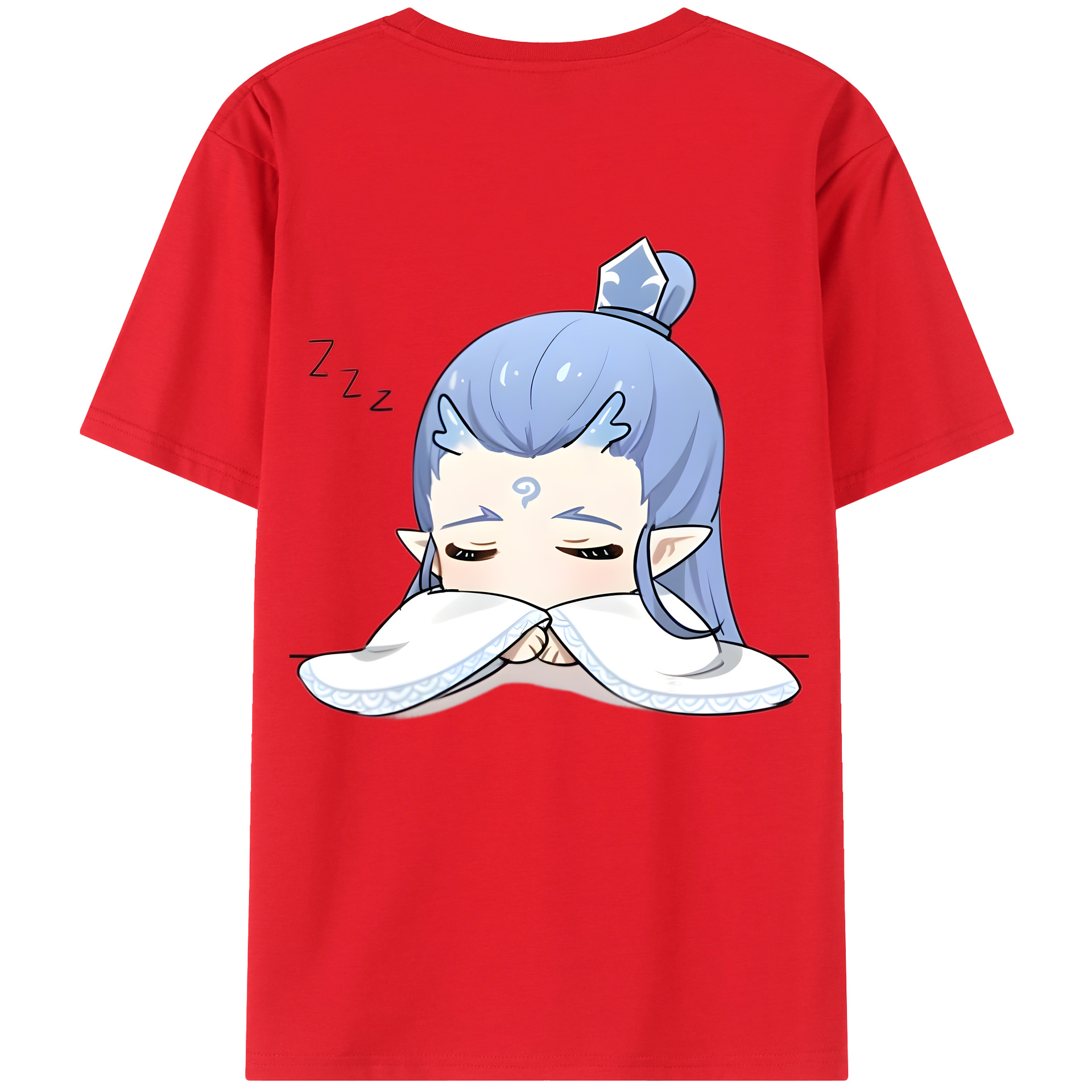 （画像用） Ne Zha 2 ナタ 魔童の大暴れ 綿100％ メンズ半袖Tシャツ（バックプリント） 通気性