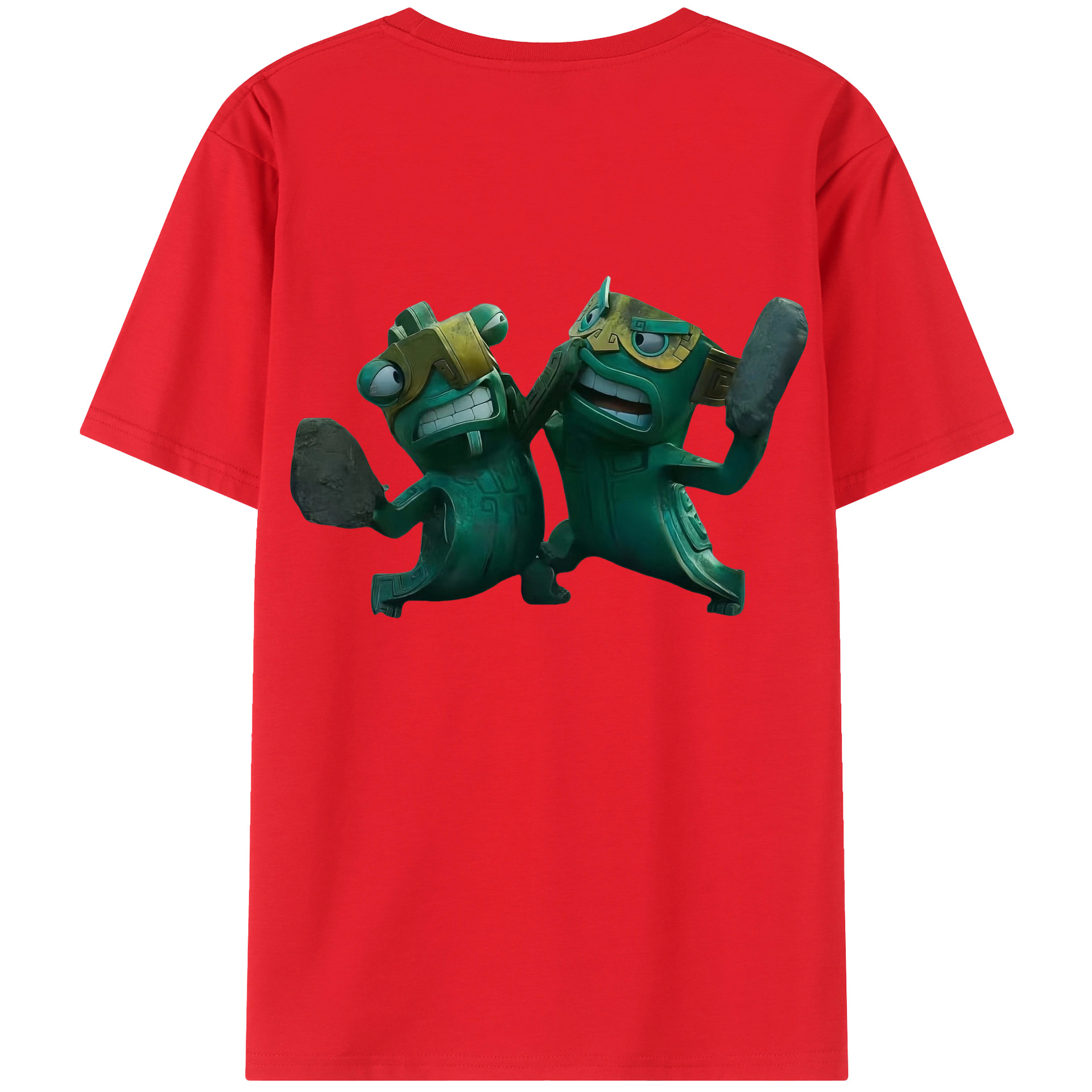 （画像用） Ne Zha 2 ナタ 魔童の大暴れ 綿100％ メンズ半袖Tシャツ（バックプリント） 通気性