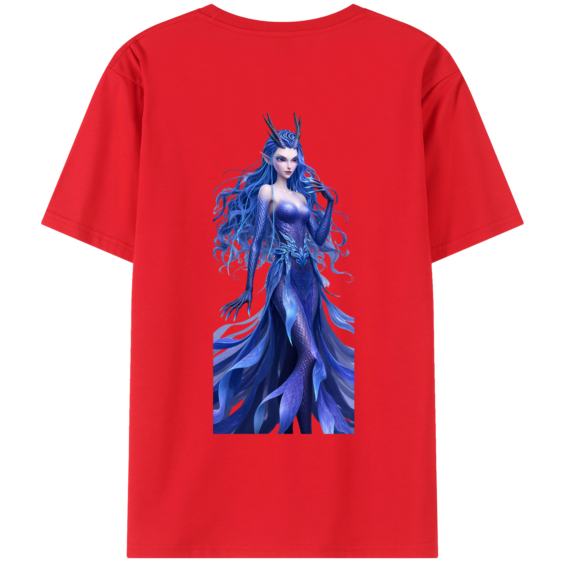 （画像用） Ne Zha 2 ナタ 魔童の大暴れ 綿100％ メンズ半袖Tシャツ（バックプリント） 通気性