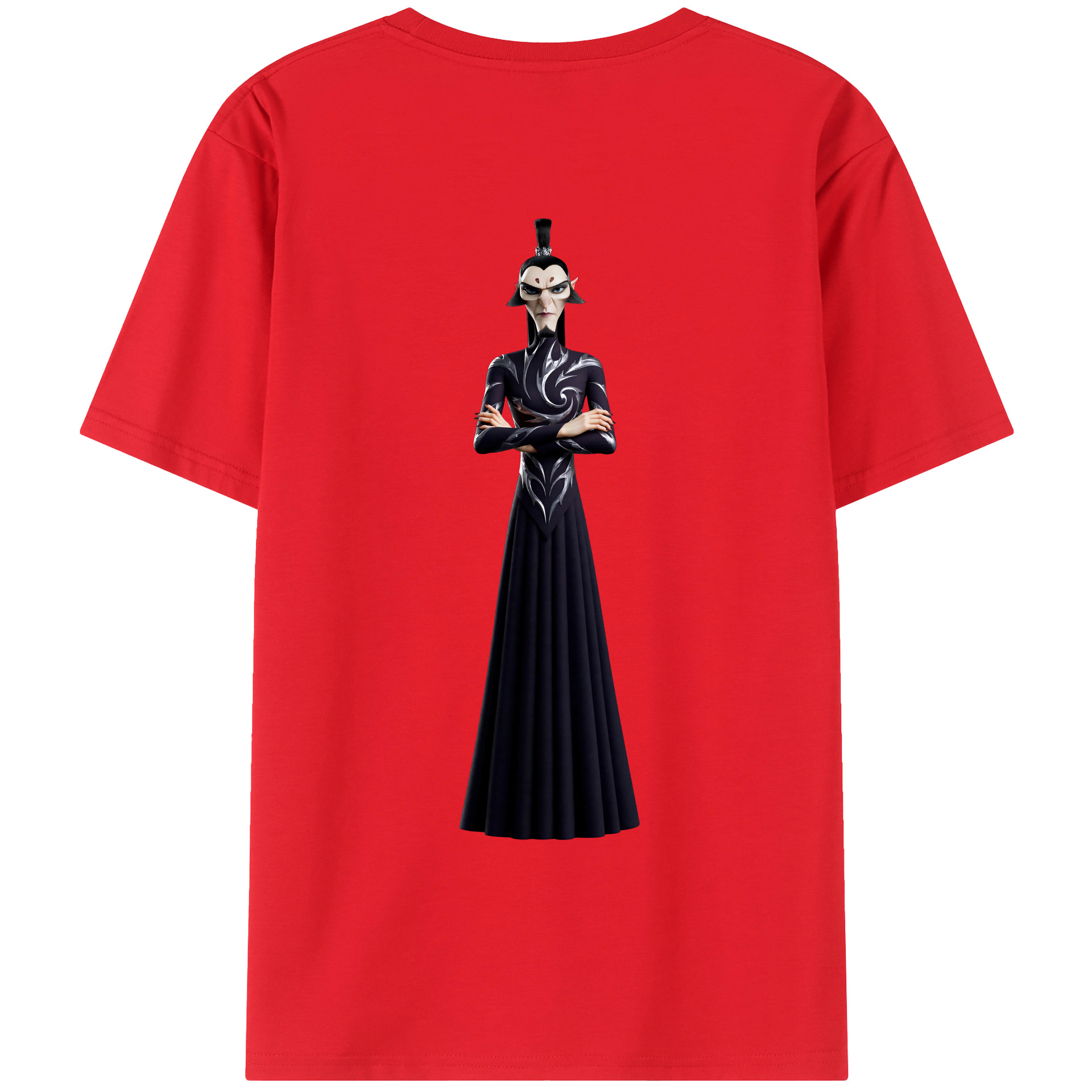 （画像用） Ne Zha 2 ナタ 魔童の大暴れ 綿100％ メンズ半袖Tシャツ（バックプリント） 通気性