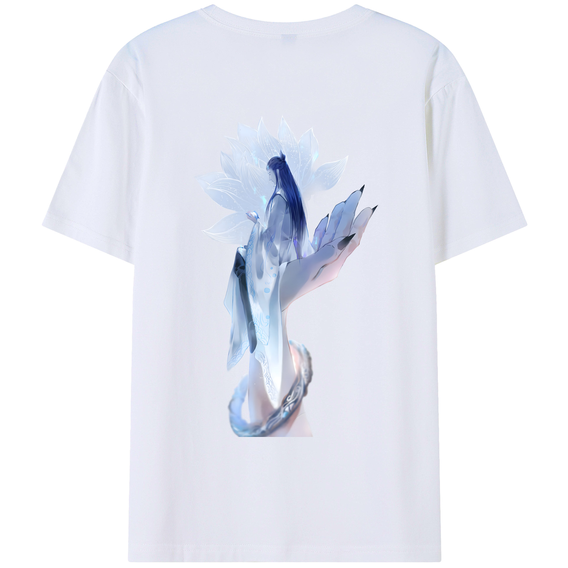 （画像用） Ne Zha 2 ナタ 魔童の大暴れ 綿100％ メンズ半袖Tシャツ（バックプリント） 通気性